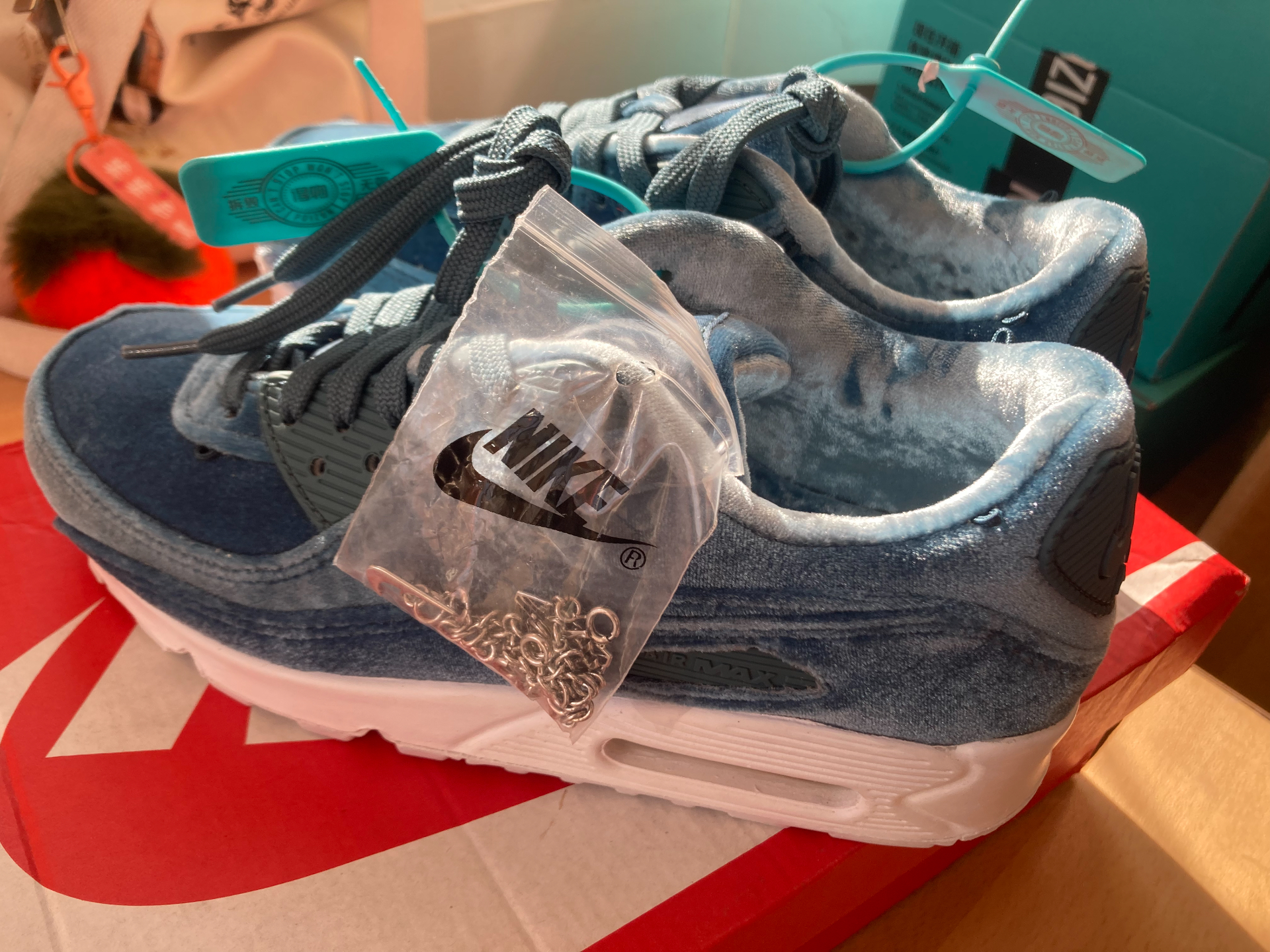 custom review-Nike Air Max 90 Low Топ Повседневные Беговые Кроссовки Женские Озерный Зеленый