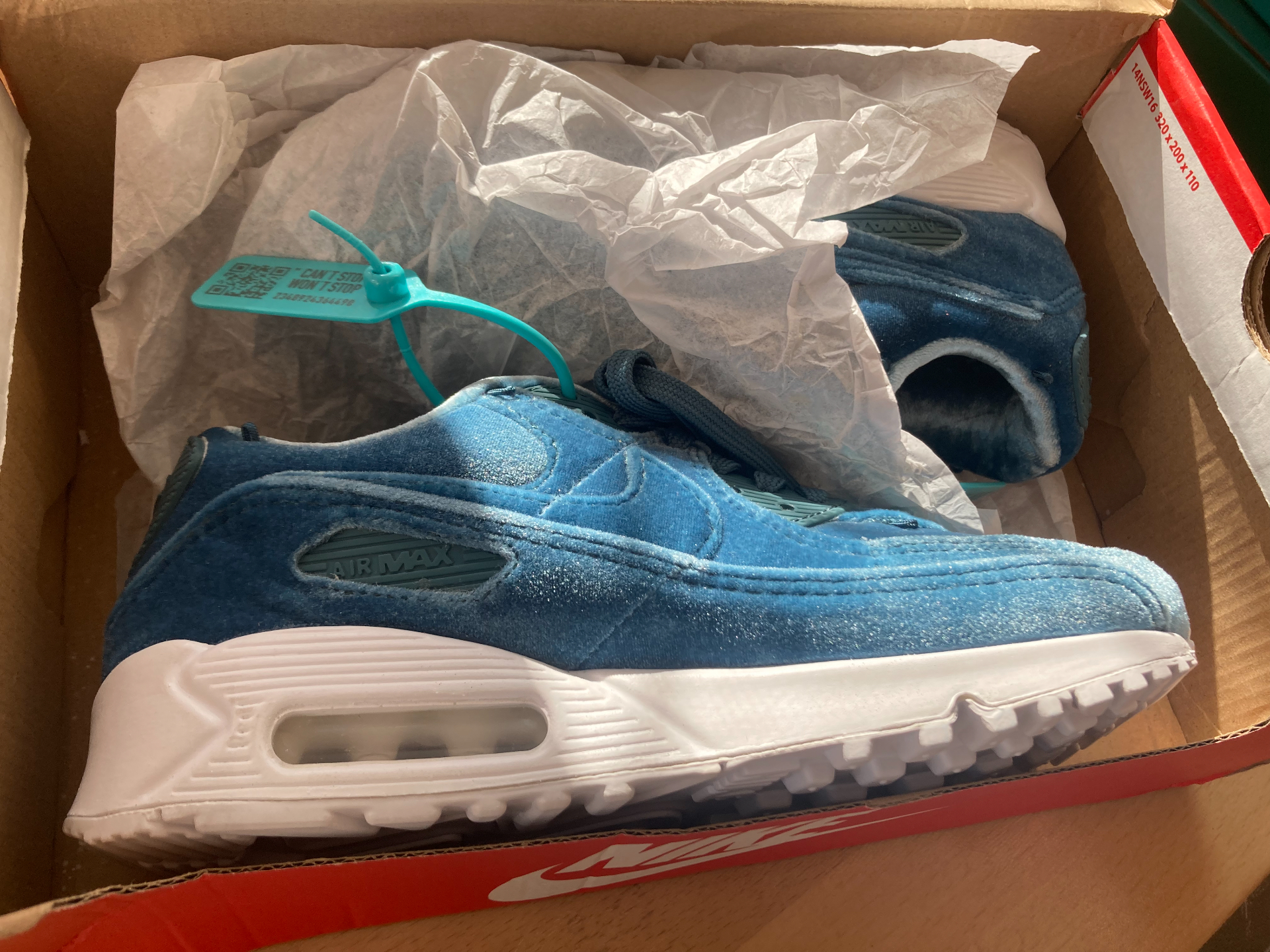 custom review-Nike Air Max 90 Low Топ Повседневные Беговые Кроссовки Женские Озерный Зеленый