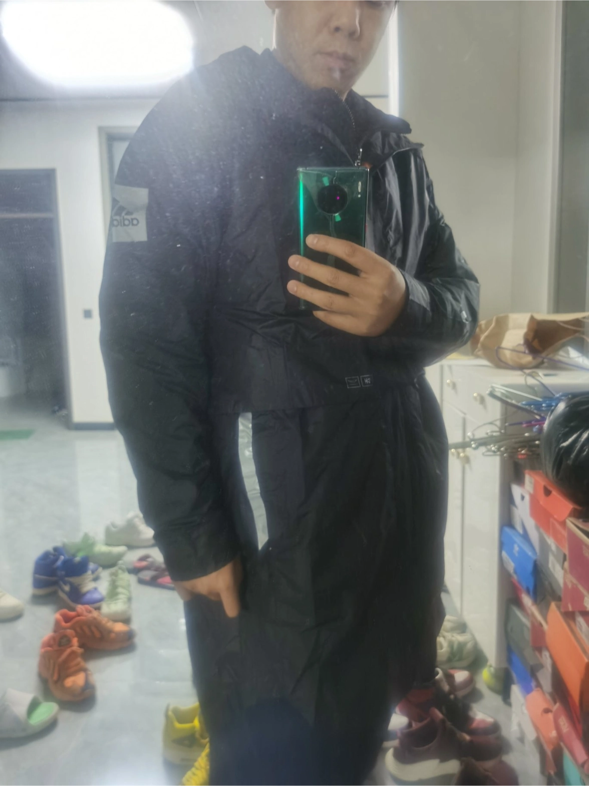 custom review-Adidas MYSHELTER Пальто Мужское Черное