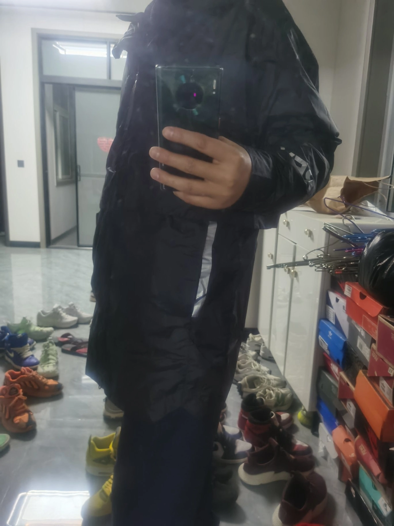 custom review-Adidas MYSHELTER Пальто Мужское Черное