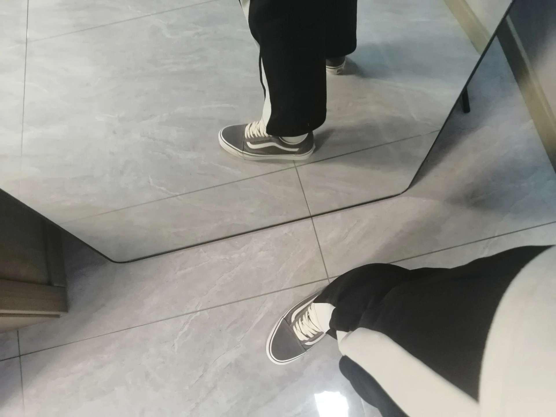 custom review-Vans Old Skool Амортизация Низкие Кроссовки для Скейтбординга Унисекс Серый Белый