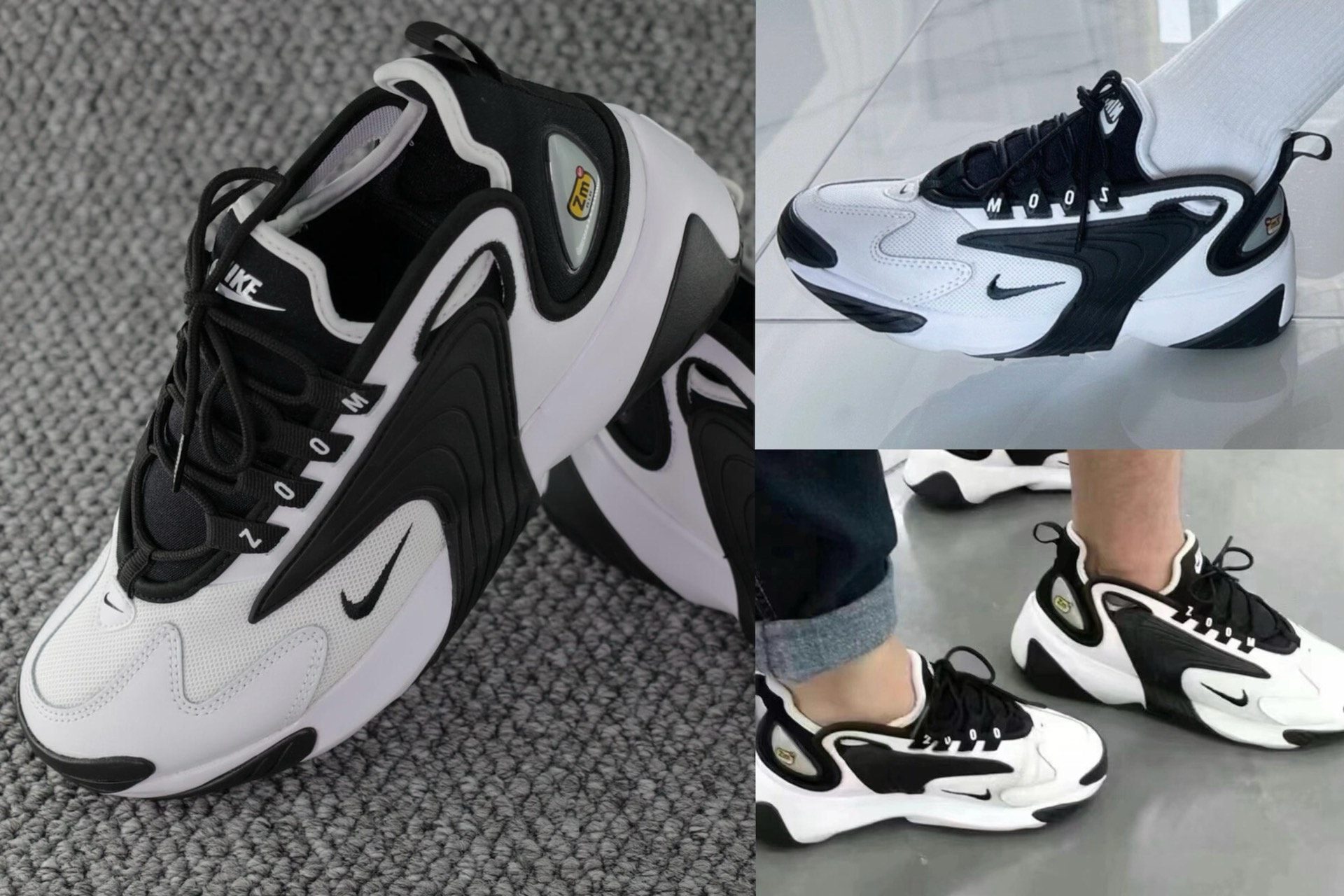 nike 透气耐磨防滑 中帮 跑步鞋 黑白熊猫 男女同款