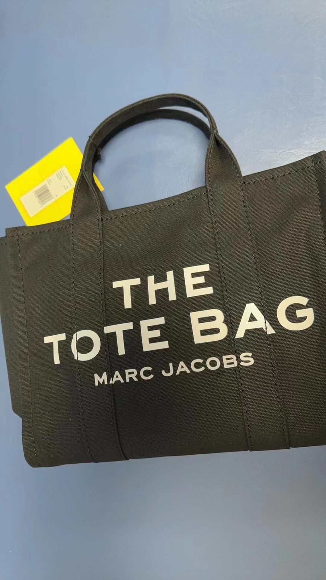 custom review-MARC JACOBS Тоут Хлопок Canvas Сумка для покупок Сумка через плечо Сумка среднего размера Женская Черная