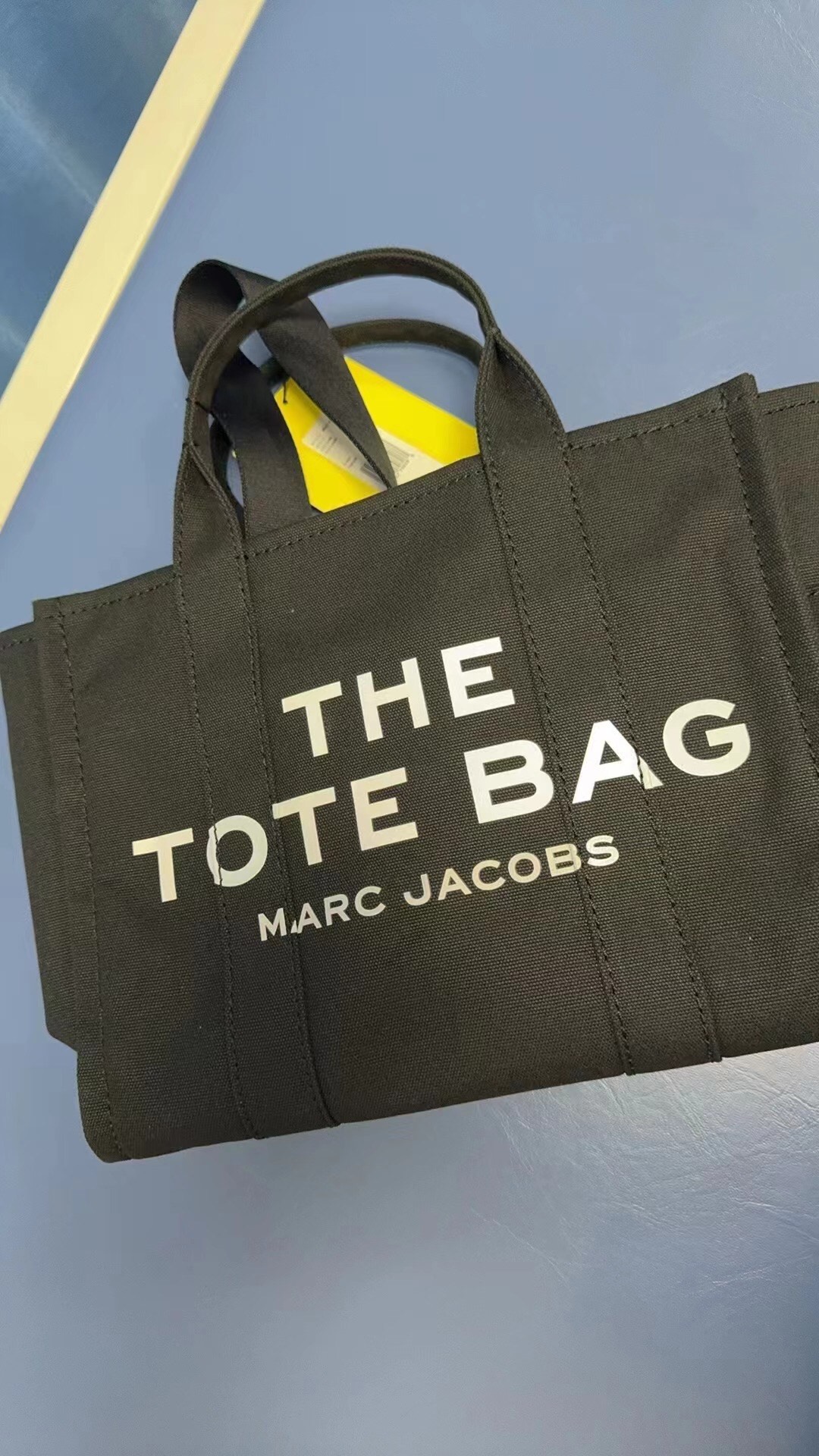 custom review-MARC JACOBS Тоут Хлопок Canvas Сумка для покупок Сумка через плечо Сумка среднего размера Женская Черная