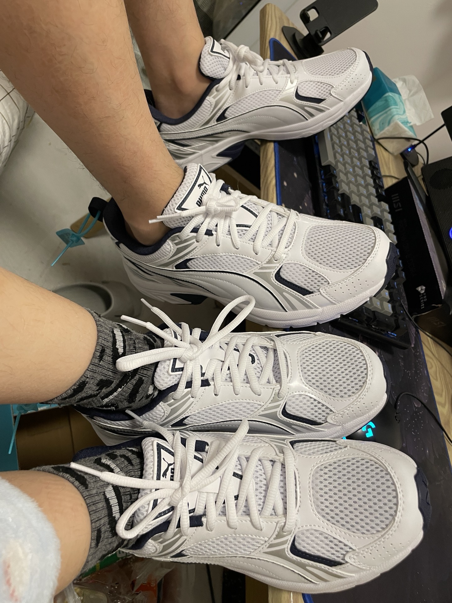 custom review-PUMA Milenio Устойчивый к истиранию Низкий Топ Повседневная Городская Обувь для Коммуникативных Бегов Унисекс Белый Синий