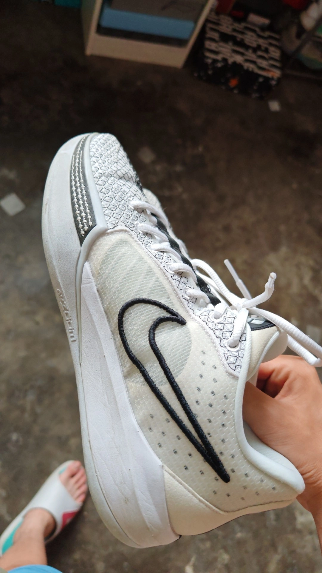 custom review-Nike Sabrina 1 'Магнитный' Низкие Баскетбольные Кроссовки Женские Белые Черные Азиатская Версия