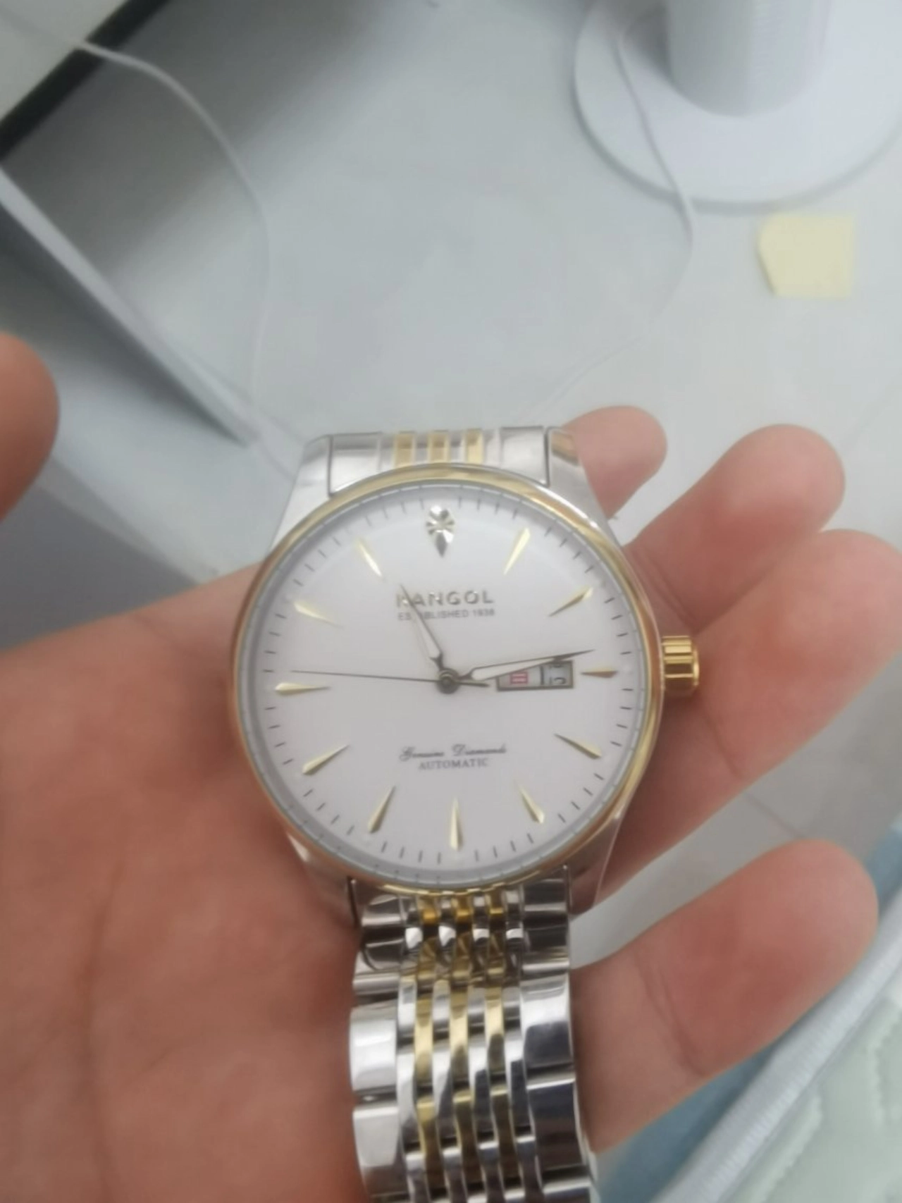 custom review-KANGOL PRESTIGE Collection Trendy Era Автоматический Механический Механизм Часы из Натуральной Кожи Ремешок Часы Мужские