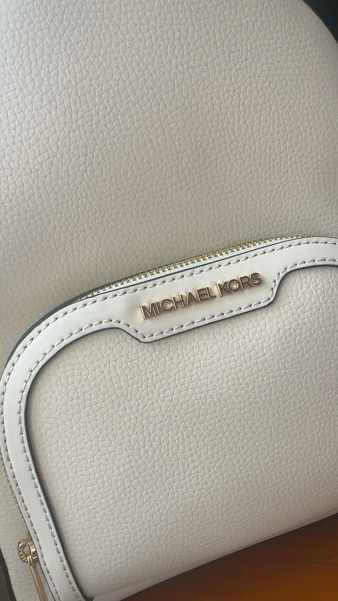 custom review-MICHAEL KORS Jaycee Личи Крупнозернистая текстура Кожа Рюкзак Средний Женский