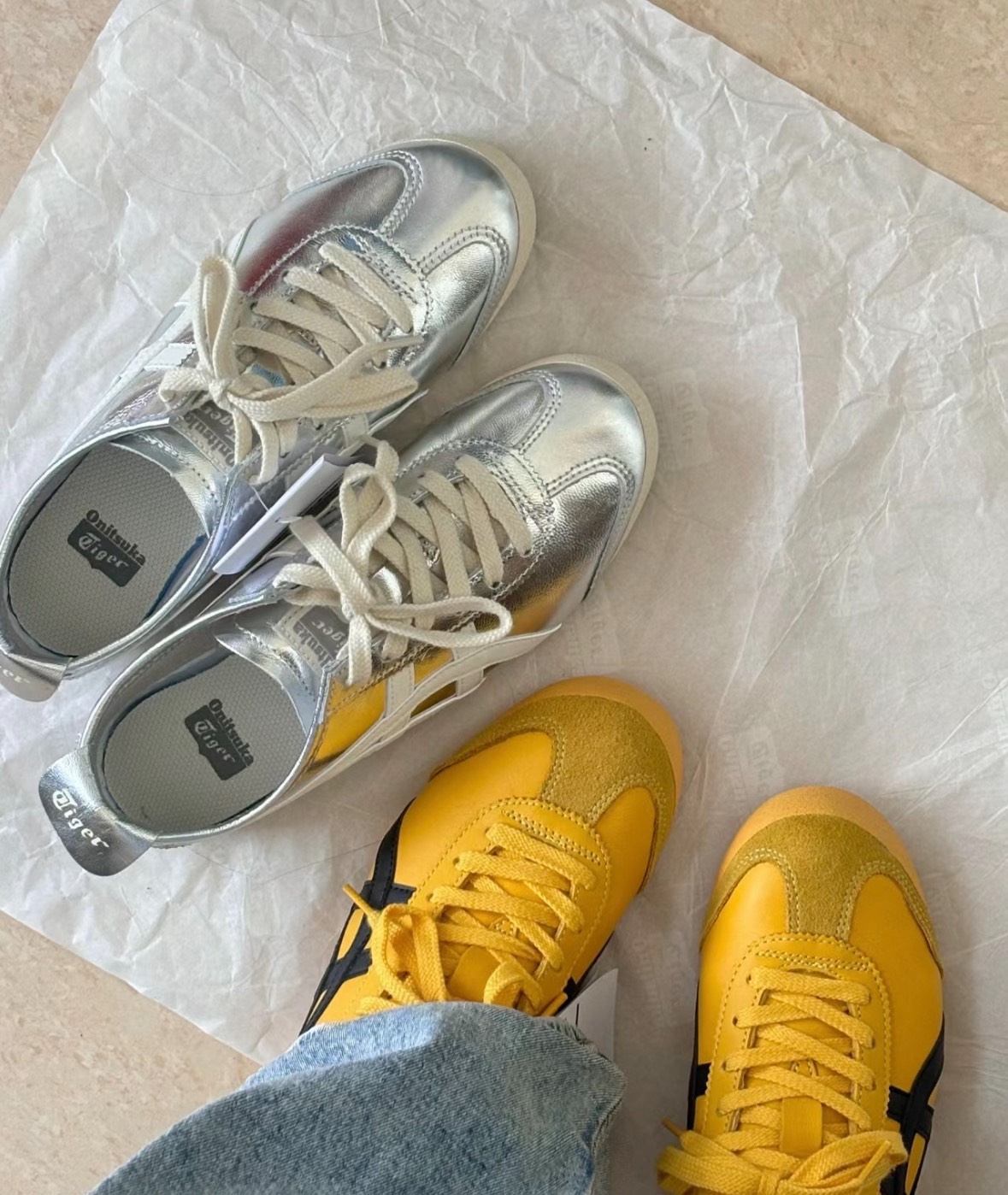 custom review-Onitsuka Tiger MEXICO 66 Low Топ Повседневная обувь Унисекс Серебряный