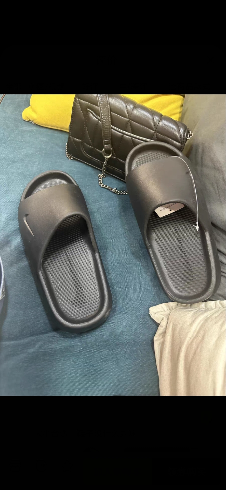 custom review-Nike Calm Slide Тапочки Мужские Черные