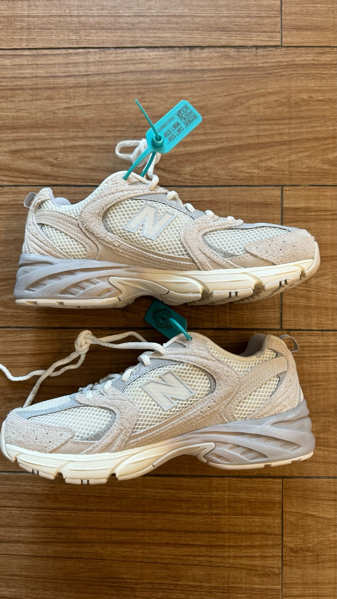 custom review-New Balance NB 530 Устойчивый к истиранию Дышащий Низкий Топ Повседневные Городские Коммутирующие Беговые кроссовки Унисекс Бежево-розовые