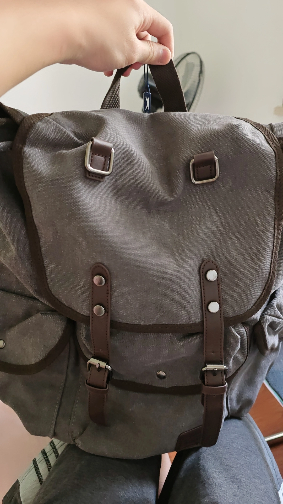 custom review-Slazenger Холст Рюкзак Мужской Холодный Серый