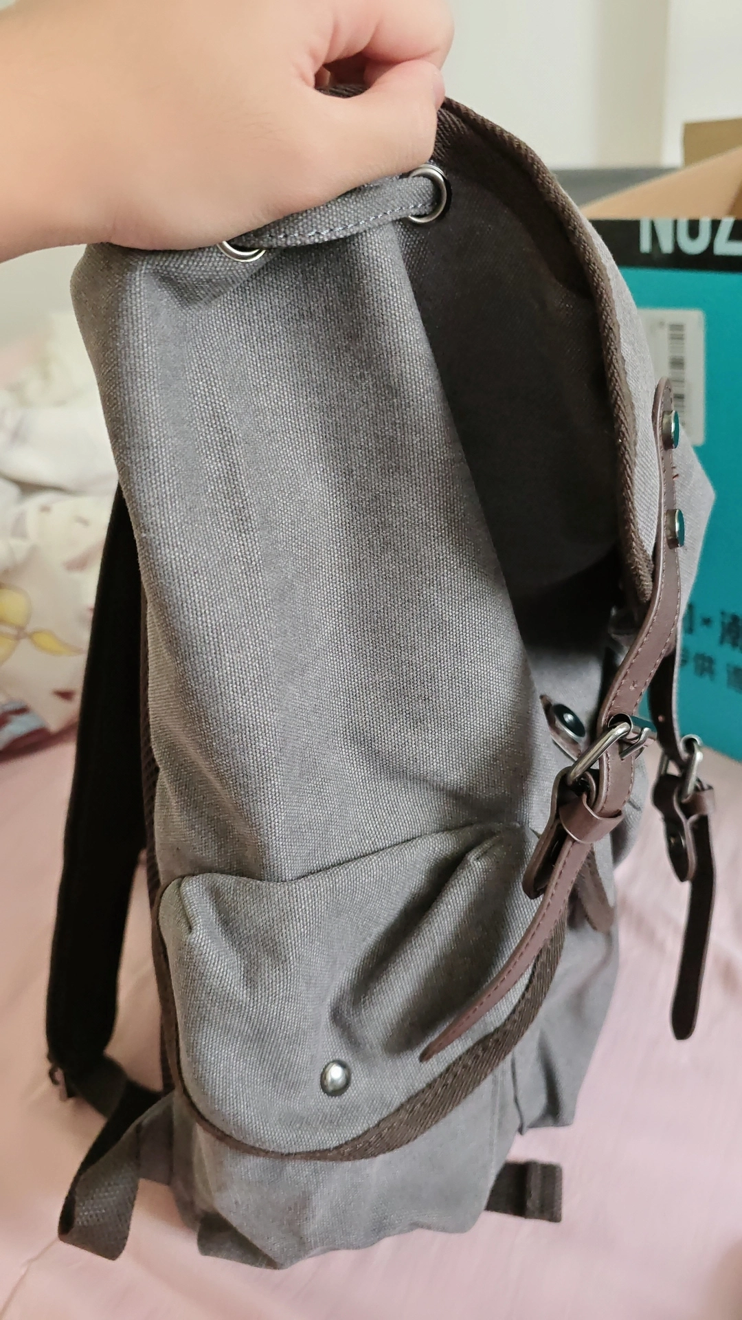 custom review-Slazenger Холст Рюкзак Мужской Холодный Серый