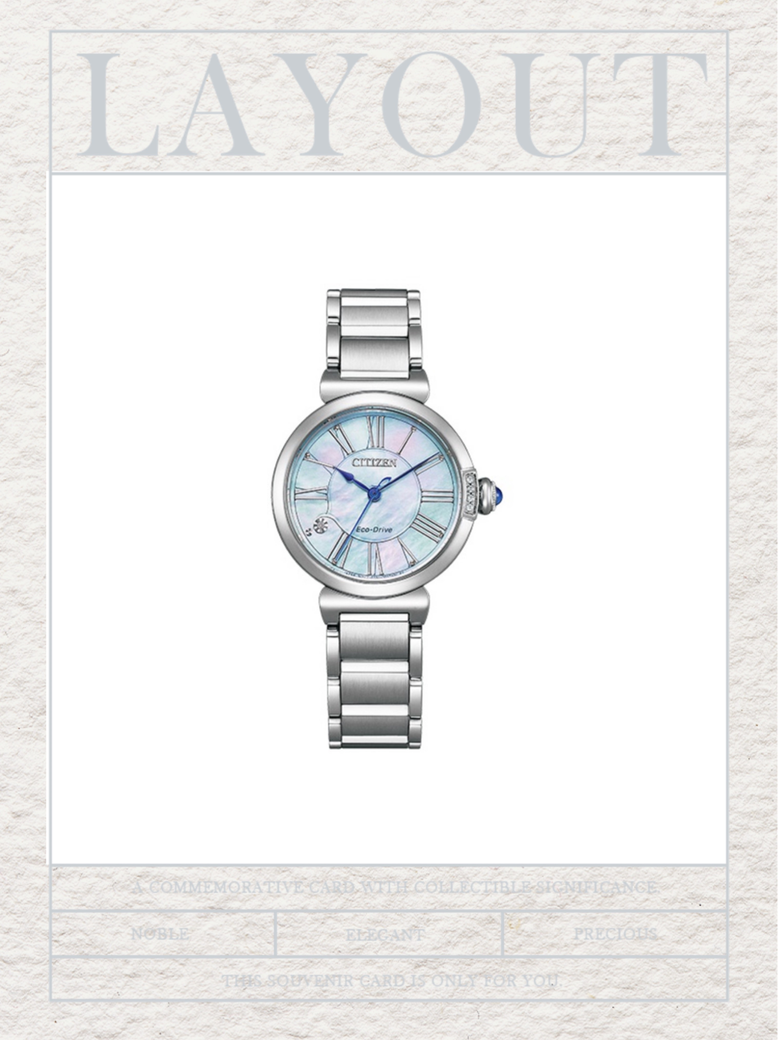 系列 小铃花系列 时尚休闲防水 光能石英机芯 不锈钢表带 日韩表 女表