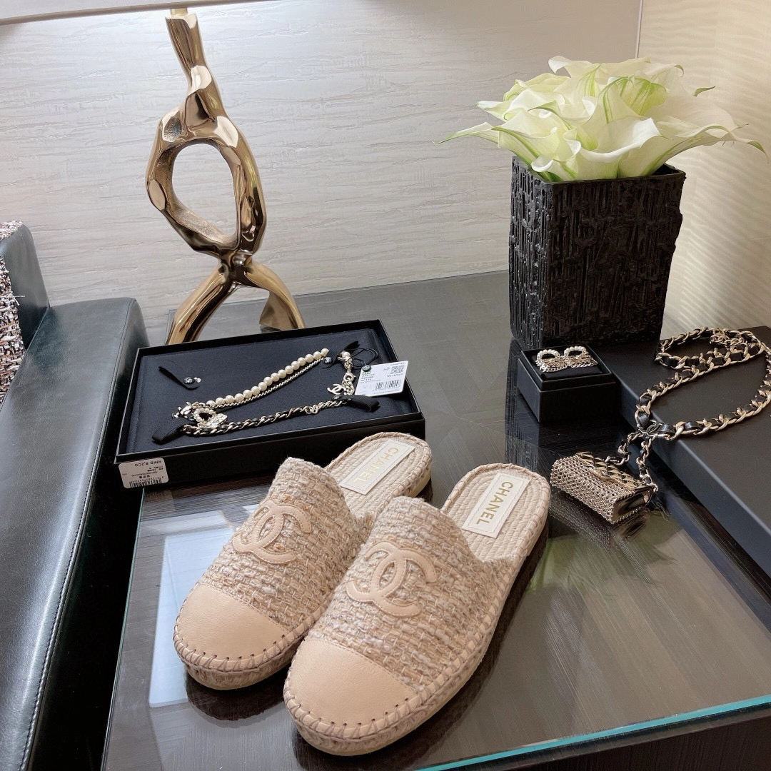 chanel 香奈儿渔夫半托鞋chanelchanel渔夫鞋