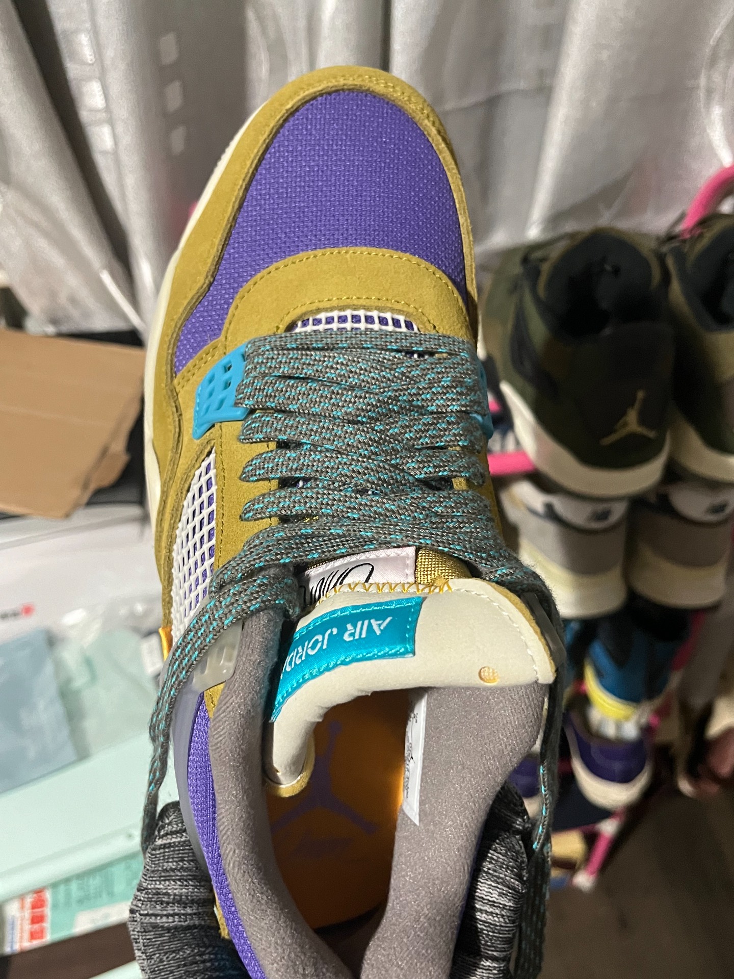 custom review-Union LA x Jordan Air Jordan 4 Retro SP 'Пустыня Лесной мшистый' Поддержка MID Топ Винтажные баскетбольные кроссовки Унисекс Пустыня Лесной мшистый