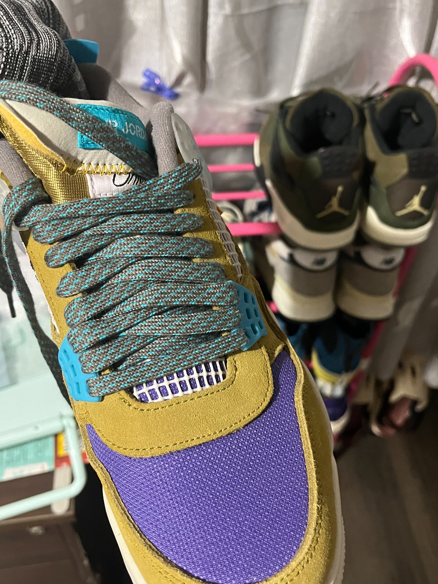 custom review-Union LA x Jordan Air Jordan 4 Retro SP 'Пустыня Лесной мшистый' Поддержка MID Топ Винтажные баскетбольные кроссовки Унисекс Пустыня Лесной мшистый