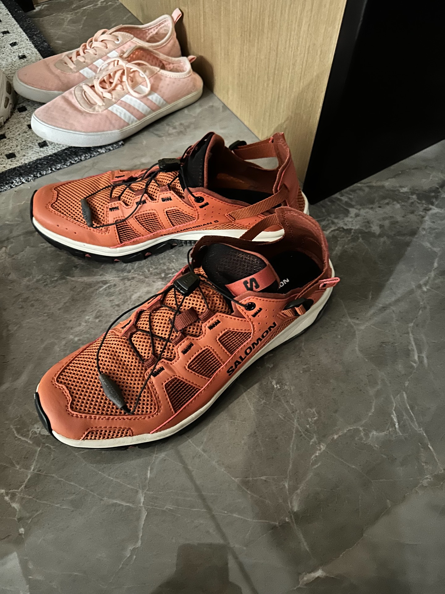 custom review-SALOMON Techamphibian 5 Дышащий Быстросохнущий Сцепление Обувь для горных походов Мужская Spice Красновато-коричневый