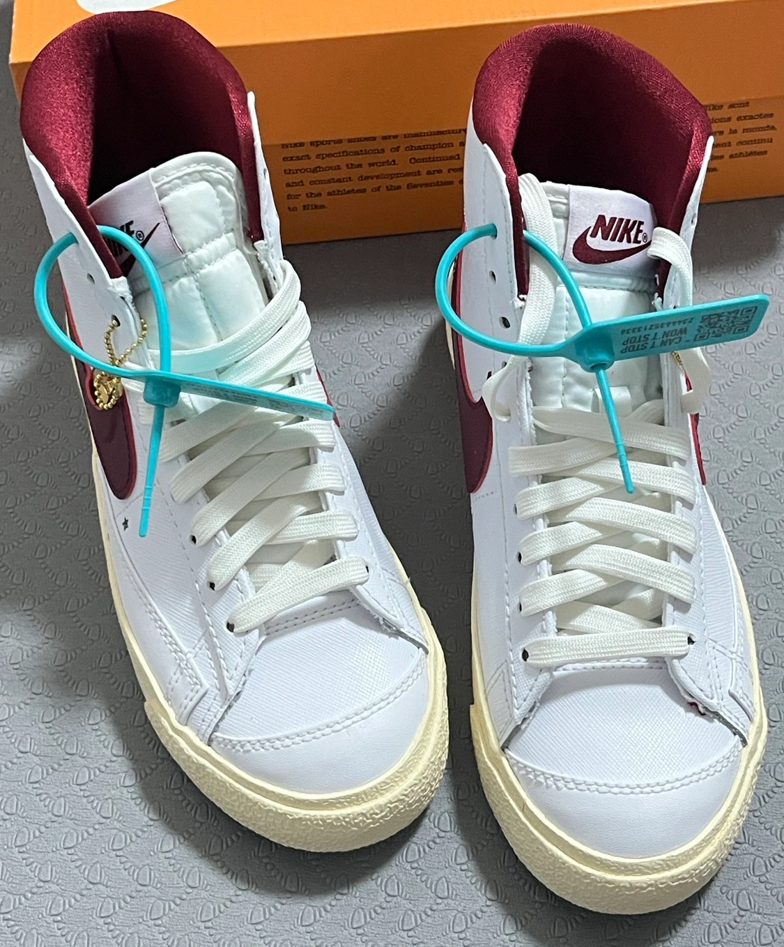 custom review-Nike Blazer Mid Топ Кроссовки для скейтбординга Женские Белые Красные