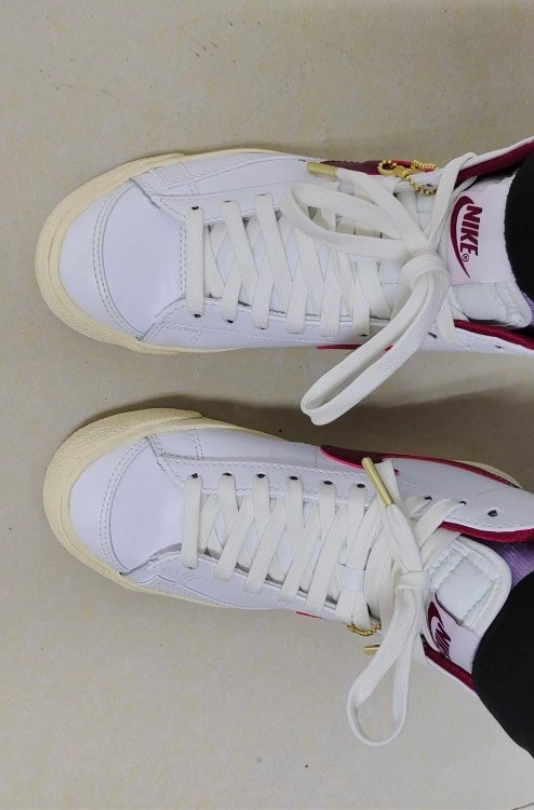 custom review-Nike Blazer Mid Топ Кроссовки для скейтбординга Женские Белые Красные