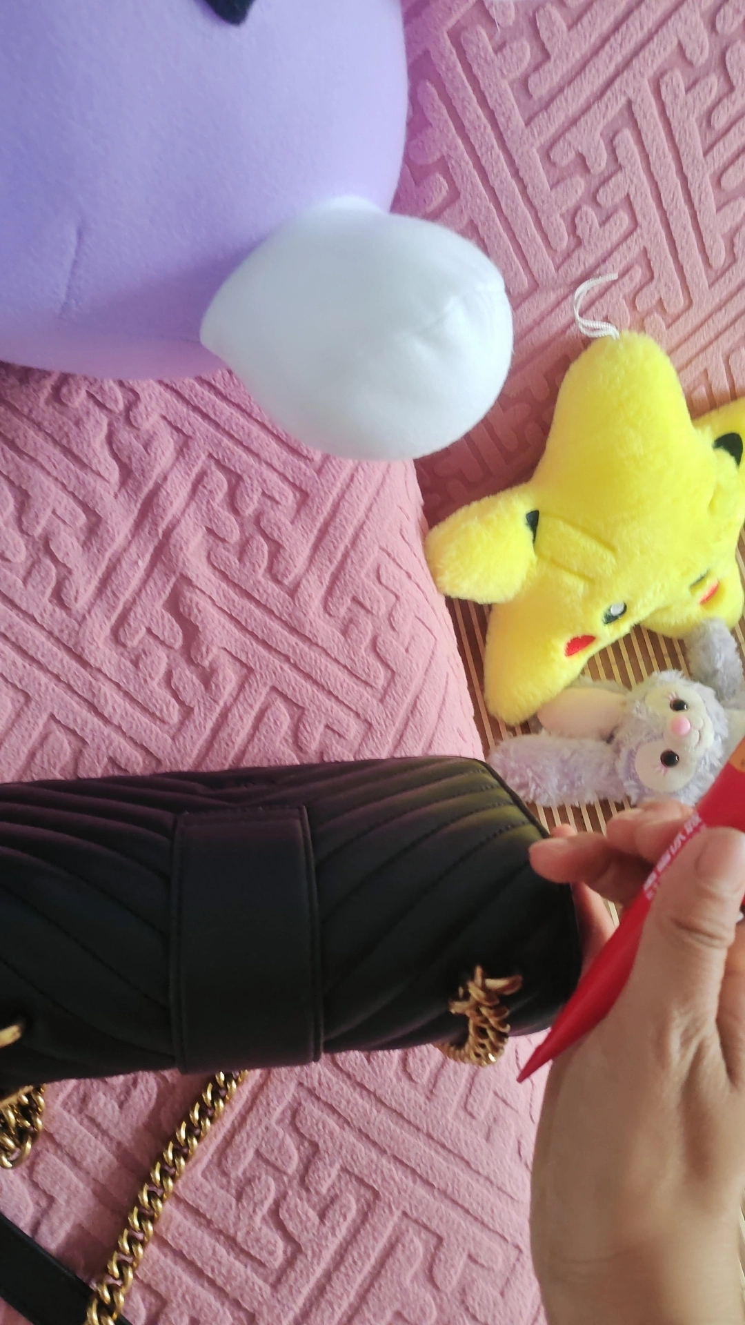 custom review-PINKO Puff Овчина с коровьей кожей Сумка через плечо Маленькая Женская Черная