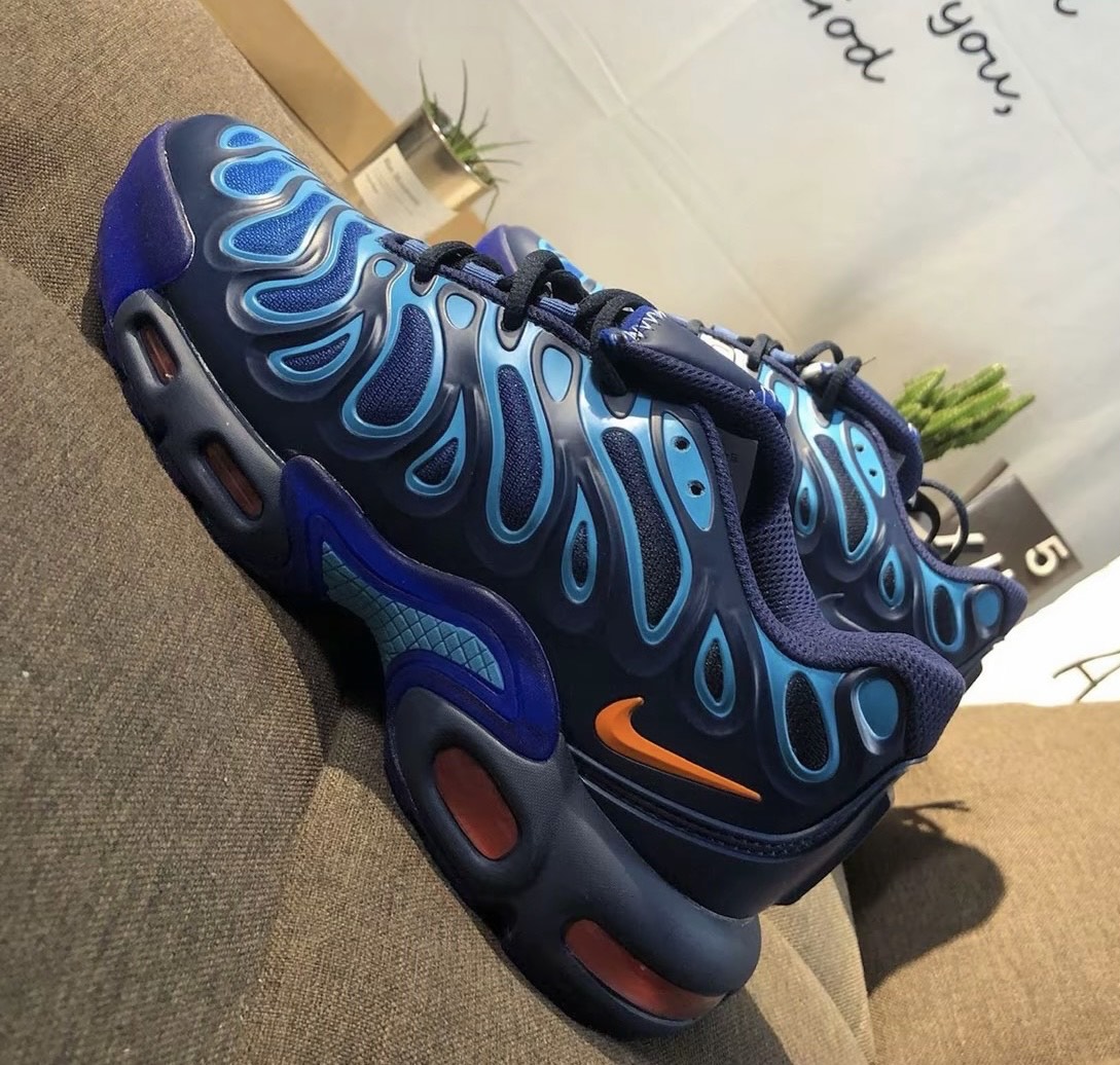 custom review-Nike Air Max Plus Low Топ Беговые кроссовки Мужские Черные Синие Оранжевые