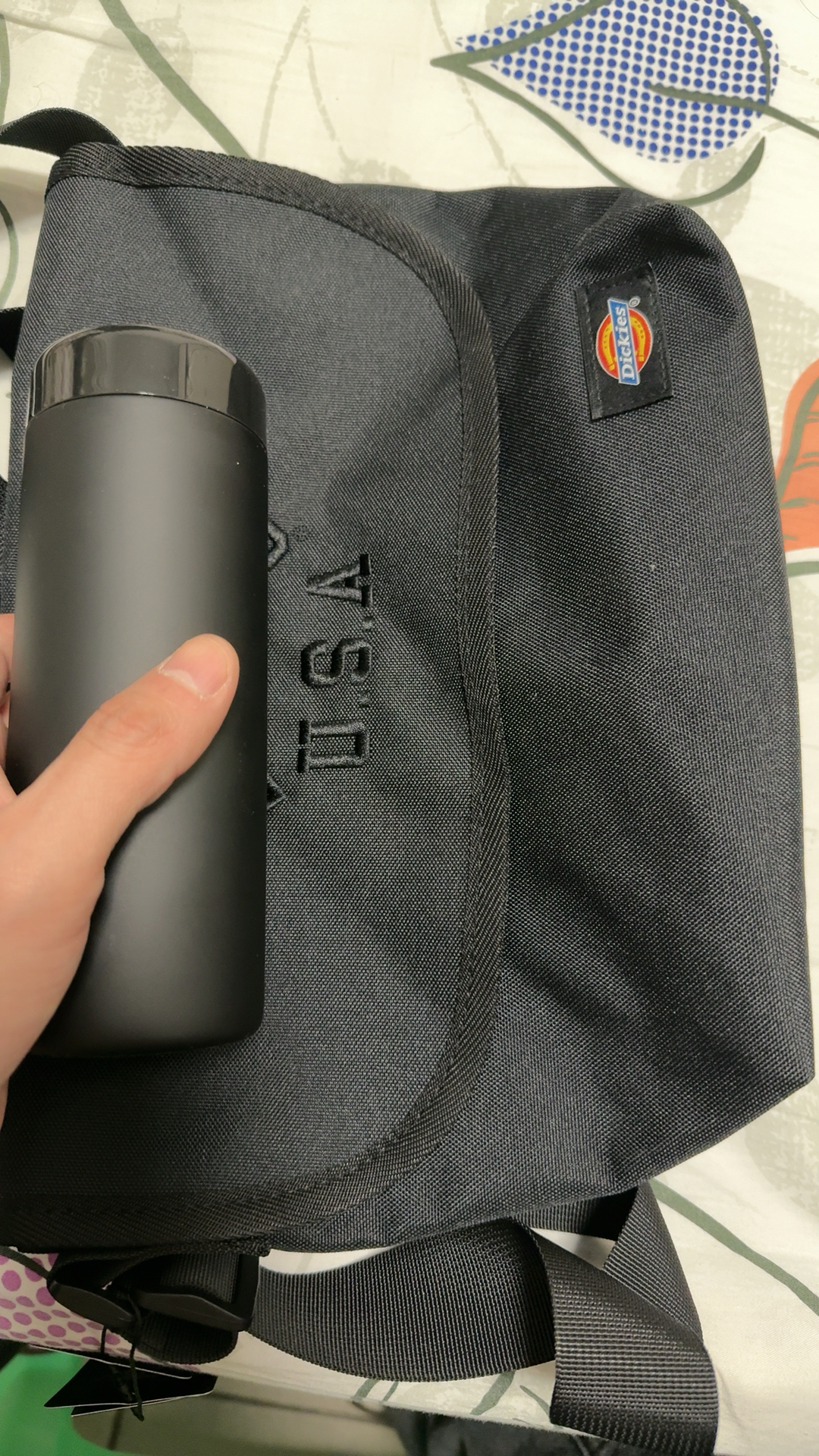 custom review-Dickies Полиэстер Курьерская Сумка Сумка через плечо Стандартная (Стандартная) Унисекс Черная