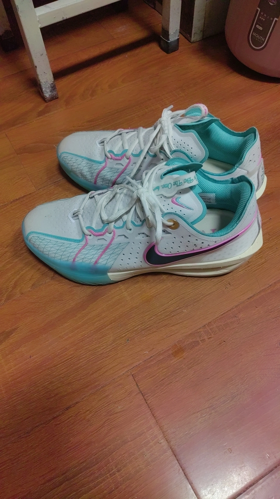 custom review-Nike Air Zoom GT Cut 3 EP 'White Pink Teal'
