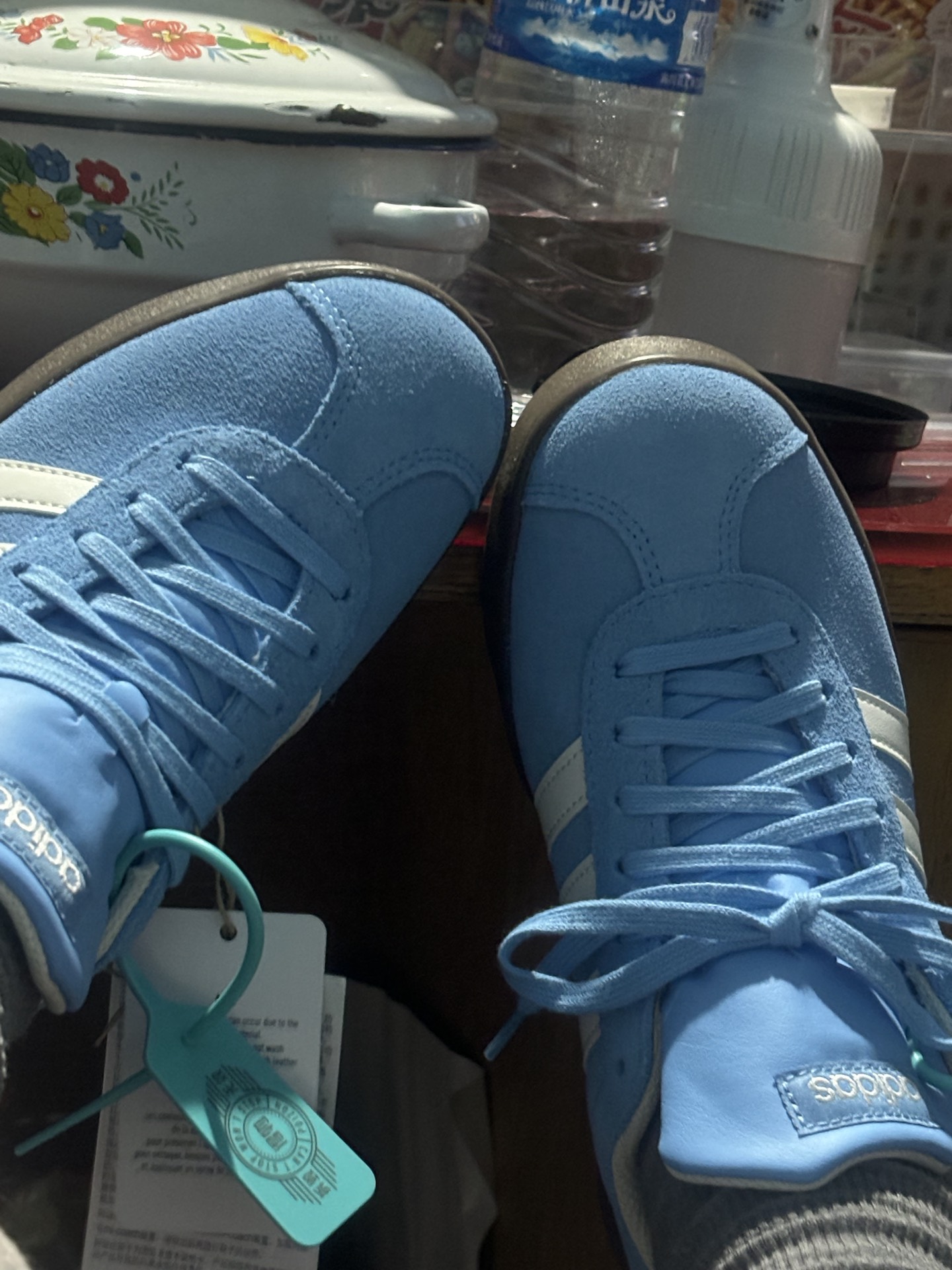 custom review-Adidas VL Court 2,0 Vl Классический Низкий Топ Скейтборд Кроссовки Унисекс Синий Белый