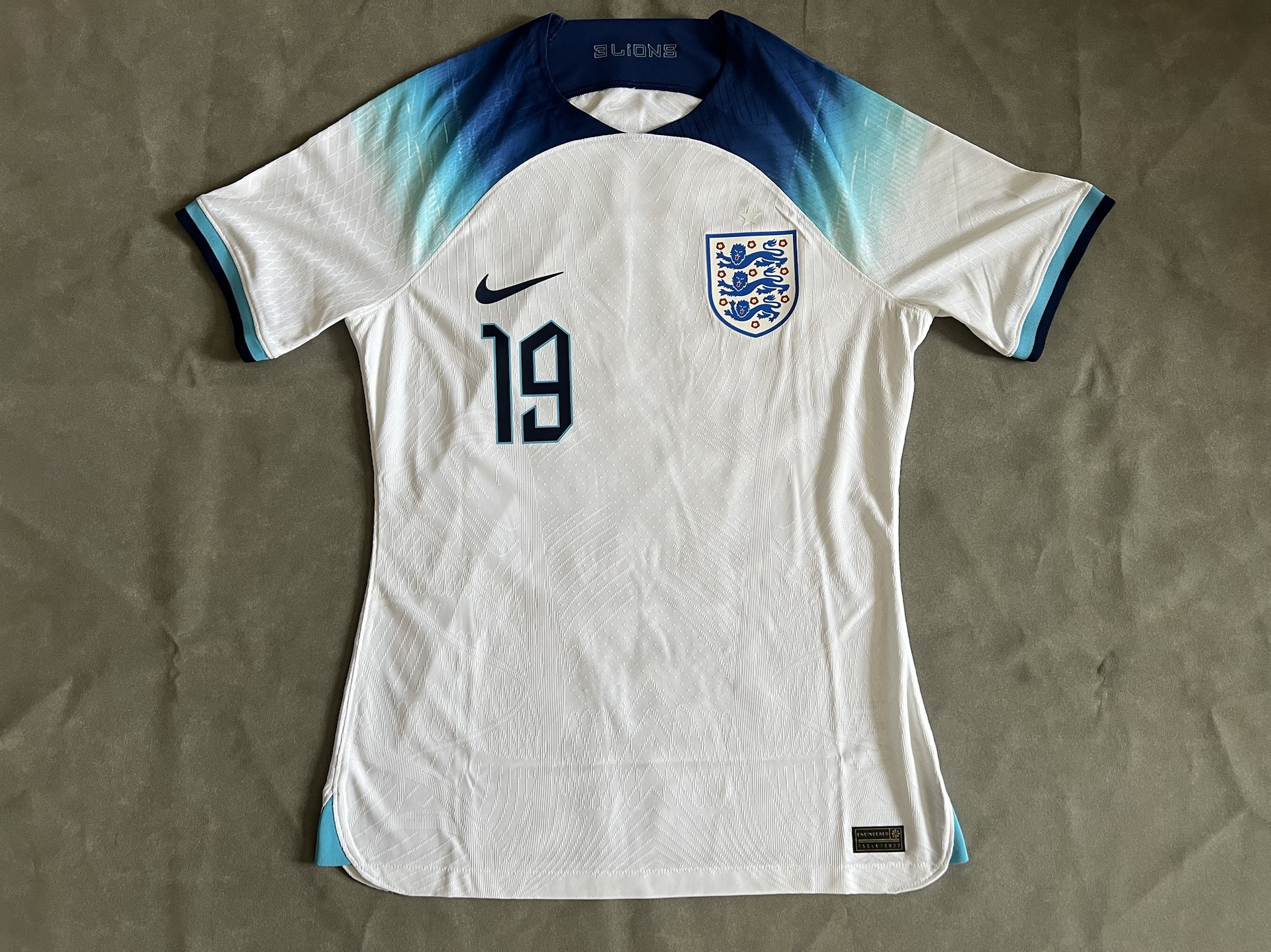 英格兰2022卡塔尔世界杯更衣室球衣