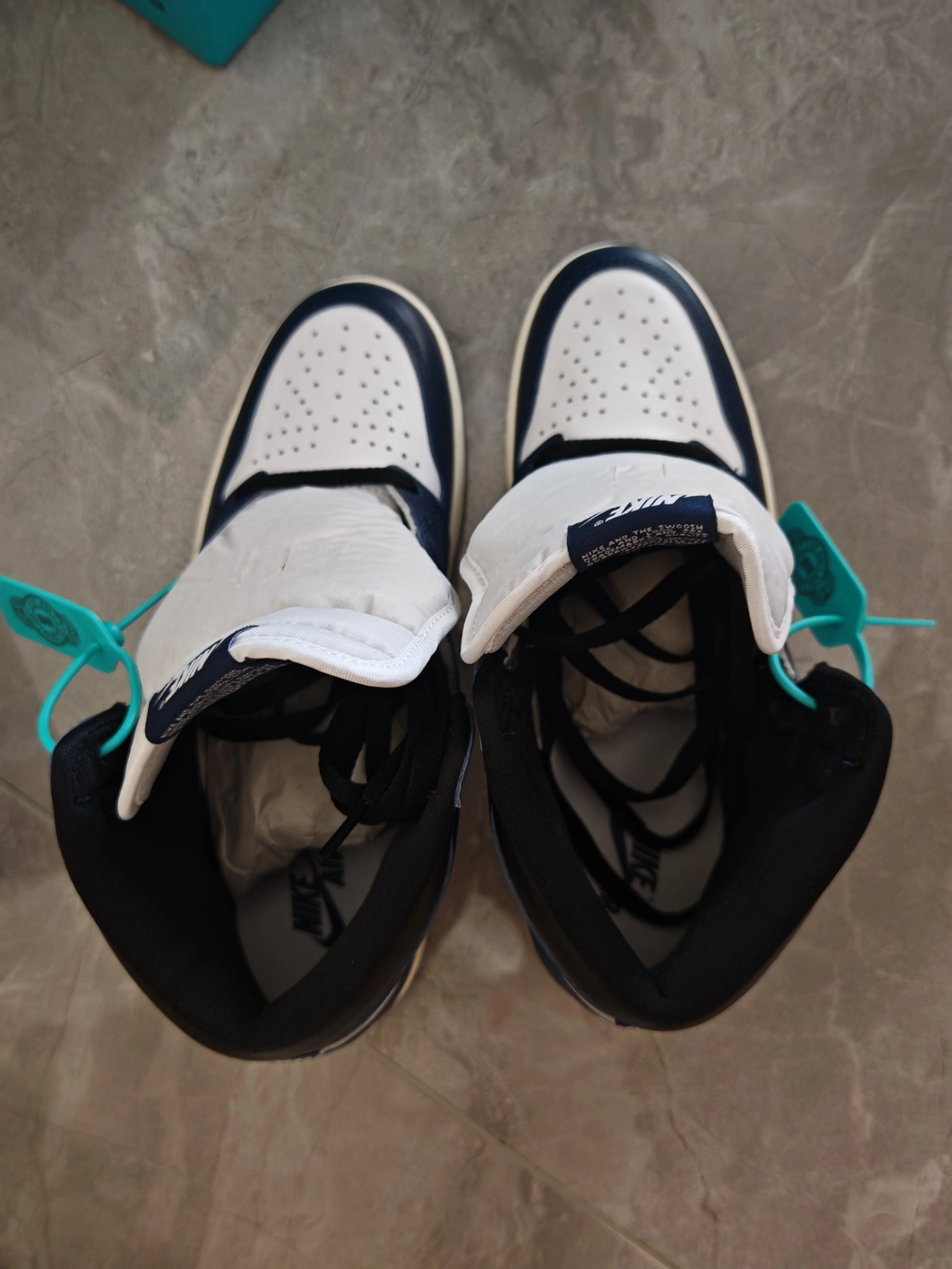 custom review-Jordan Air Jordan 1 High OG 'Midnight Blue' High Top Vintage Баскетбольные Кроссовки Мужские Синий Белый