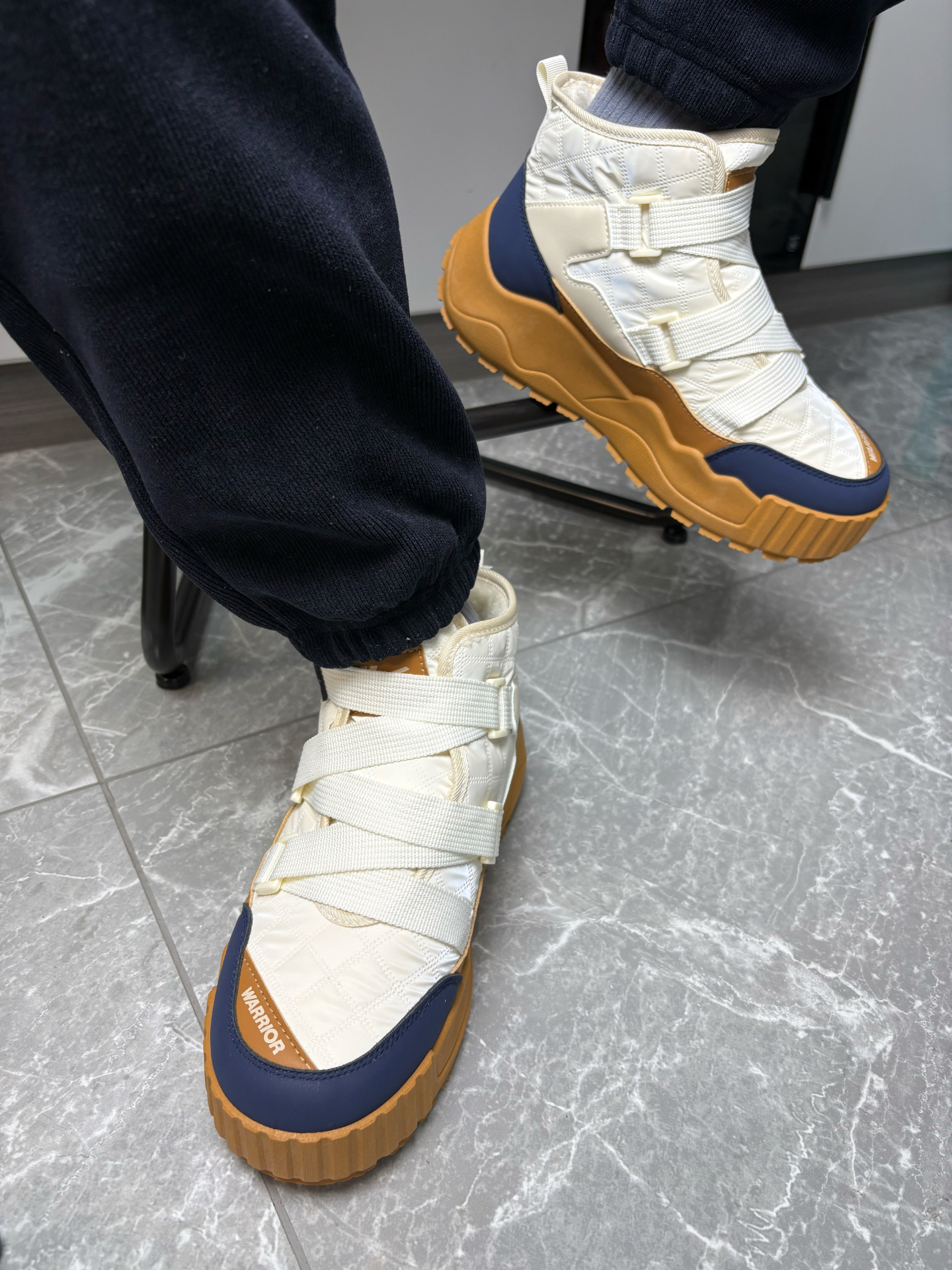 custom review-Warrior Теплоизоляционные Аbrasion-Resistant Slip-Resistant Короткие Сноубутсы Мужские Бежевый Темно-Синий Хаки