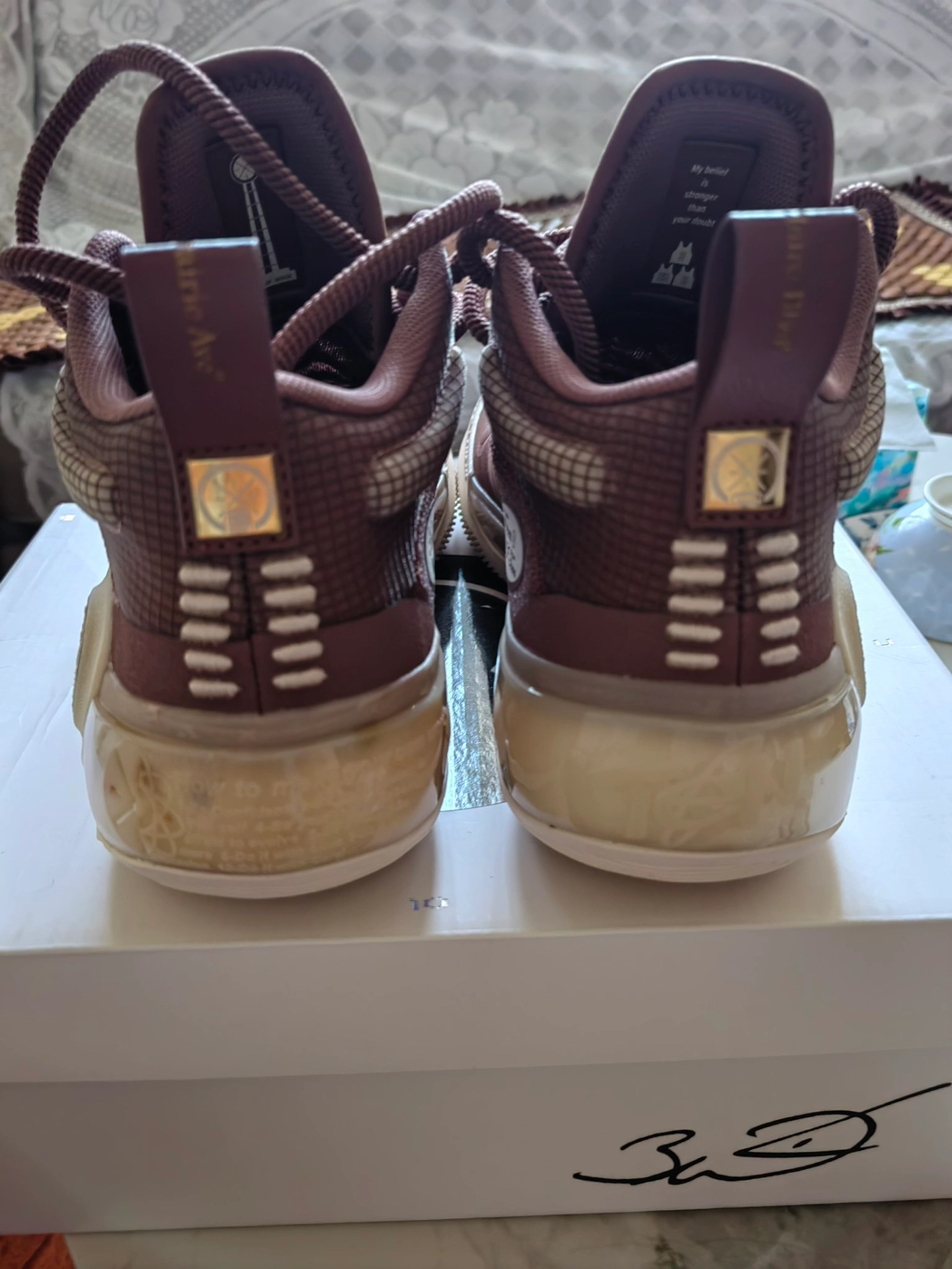 custom review-LiNing WOW 10 Hall Of Fame Cushioning Wear Resistant High Top Basketball Shoes Men's Red Brown
