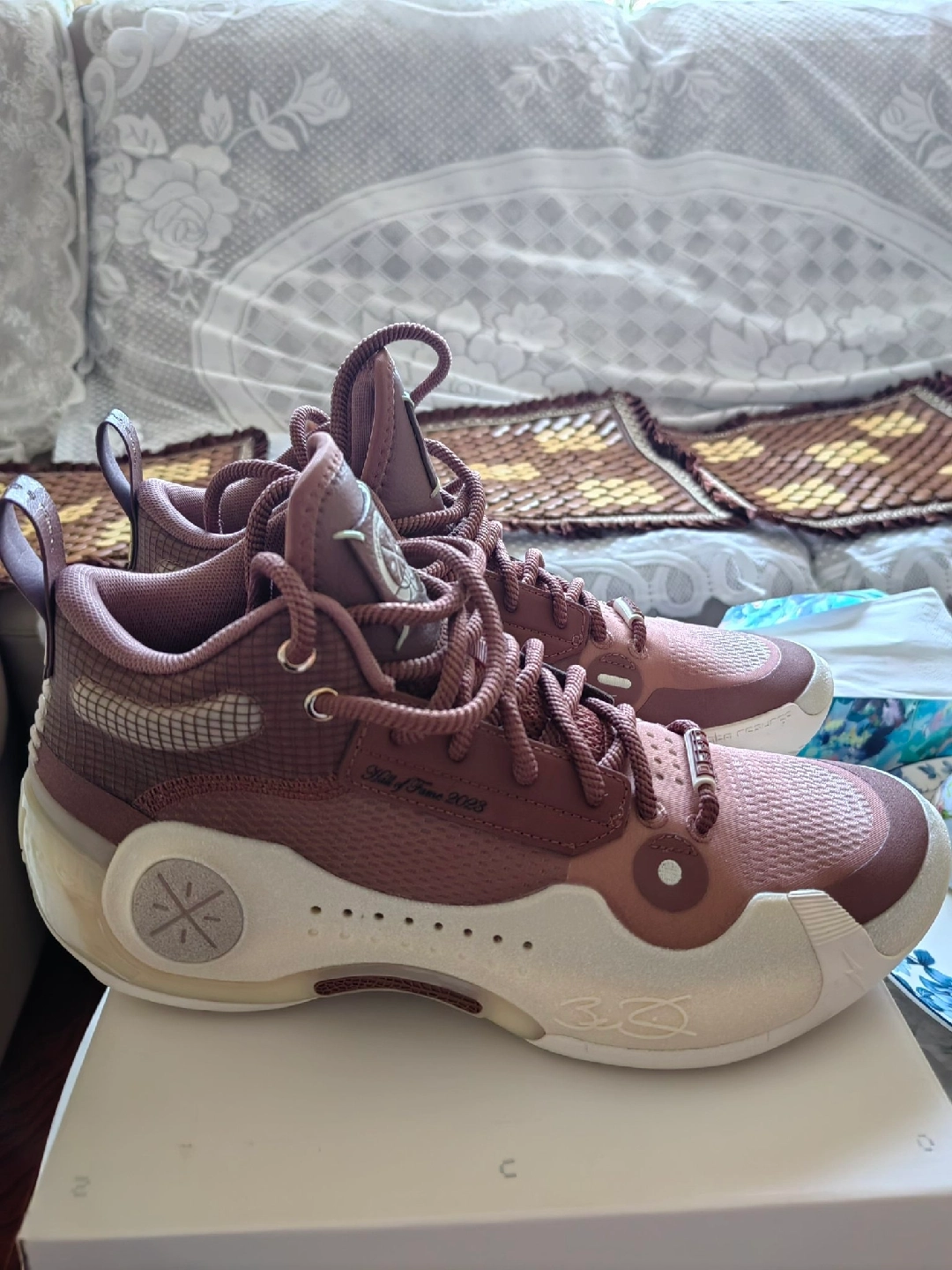 custom review-LiNing WOW 10 Hall Of Fame Cushioning Wear Resistant High Top Basketball Shoes Men's Red Brown