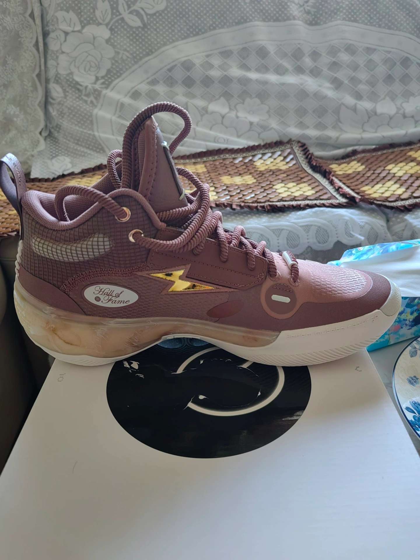 custom review-LiNing WOW 10 Hall Of Fame Cushioning Wear Resistant High Top Basketball Shoes Men's Red Brown