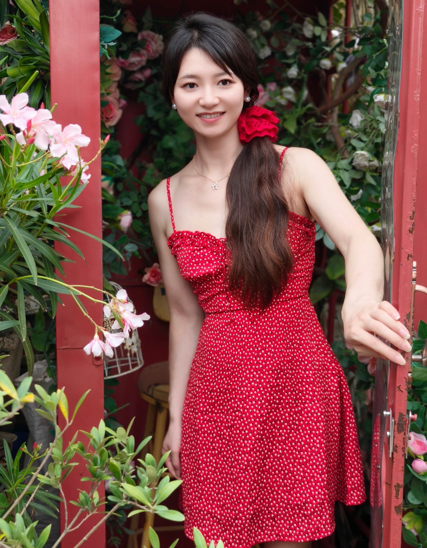 custom review-PRINCESS POLLY Love Birds Мини Платье Слип Платье Женское Красное