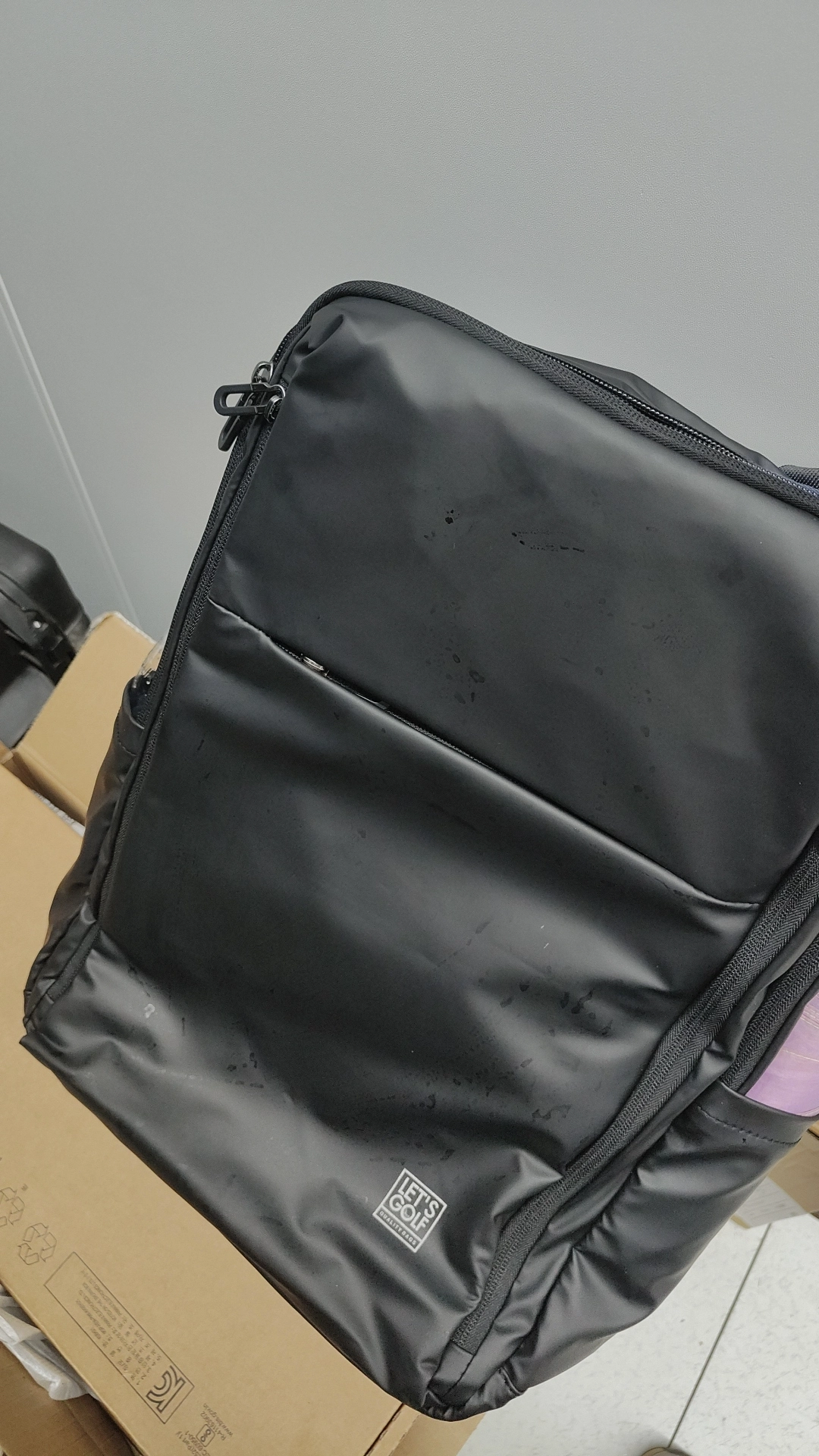 custom review-GOLF Синтетическая кожа Рюкзак Большой Мужской Черный