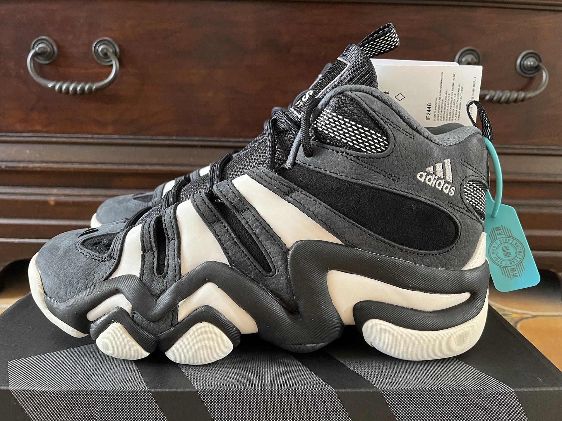 custom review-Adidas Crazy 8 Амортизация Износостойкий MID Топ Винтажные Баскетбольные Кроссовки Унисекс Черный Белый