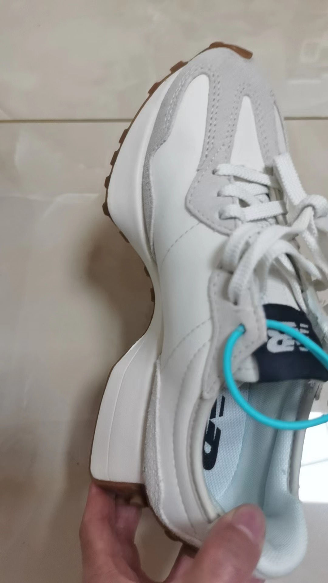 custom review-New Balance NB 327 Амортизация Износостойкий Низкий Топ Беговые кроссовки Женские Серый Белый