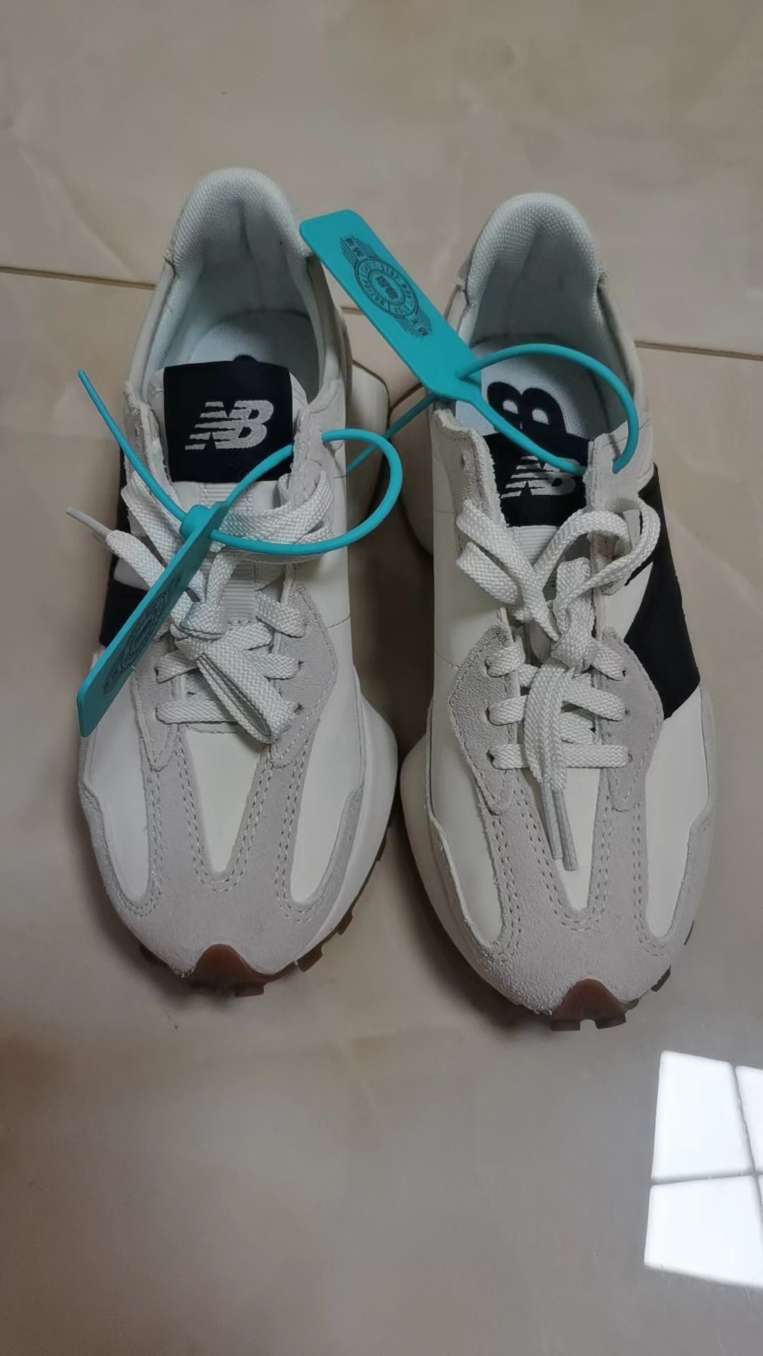 custom review-New Balance NB 327 Амортизация Износостойкий Низкий Топ Беговые кроссовки Женские Серый Белый