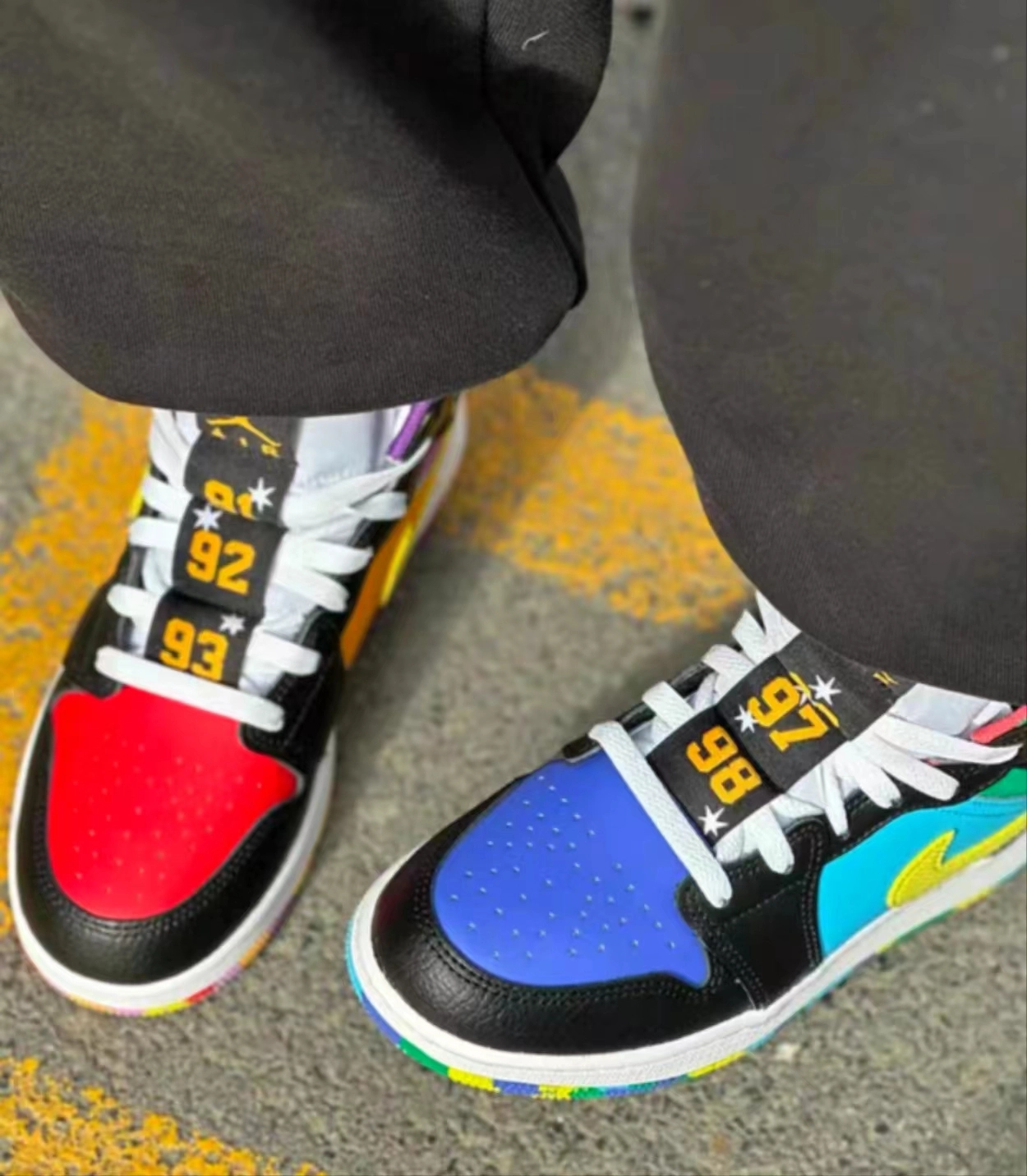 custom review-Jordan Air Jordan 1 MID Противоскользящие Устойчивые к истиранию MID Топ Детские Баскетбольные кроссовки