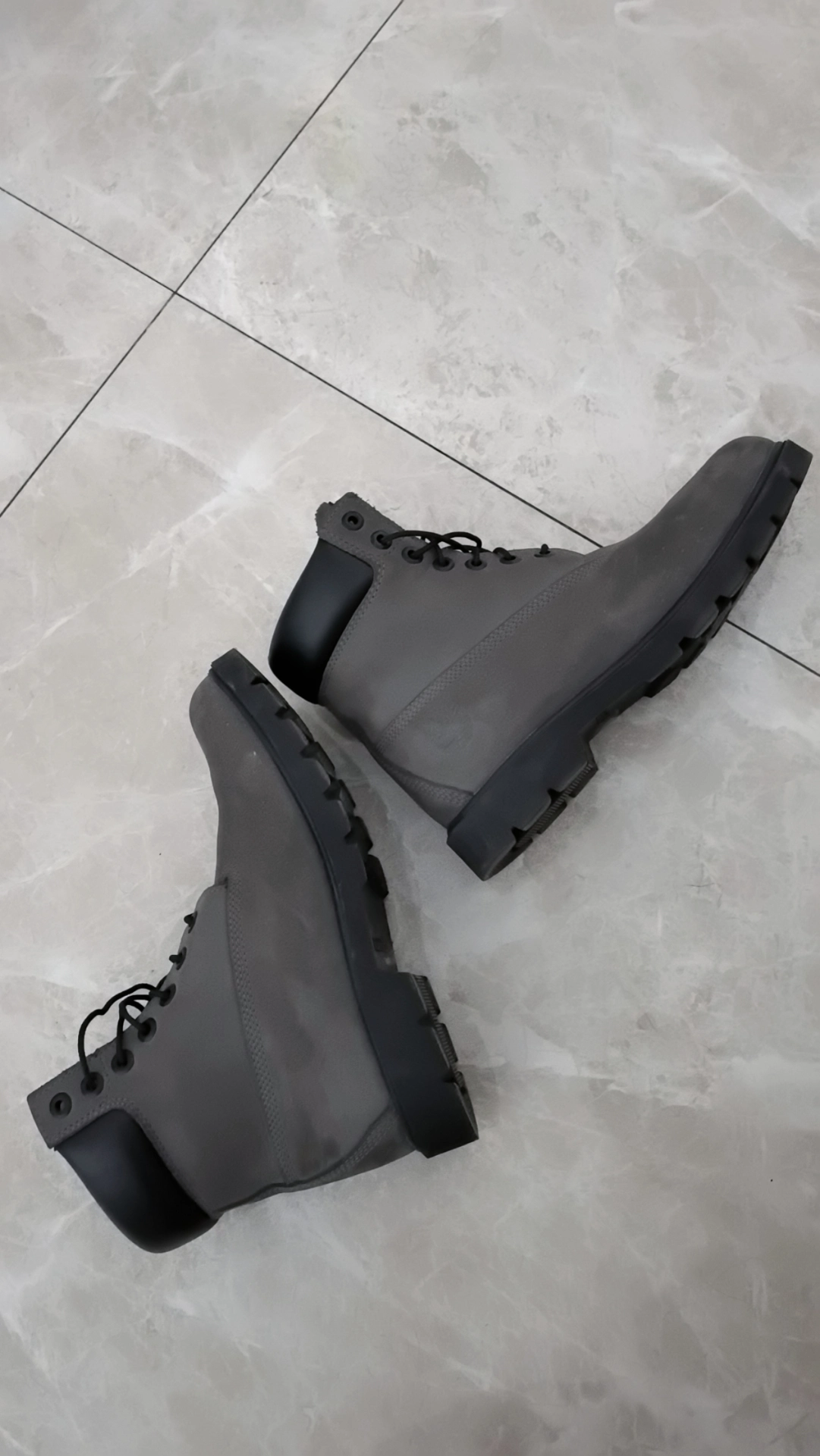 custom review-Timberland Высокий Топ Уличная Обувь Мужская Серый Широкая Подошва