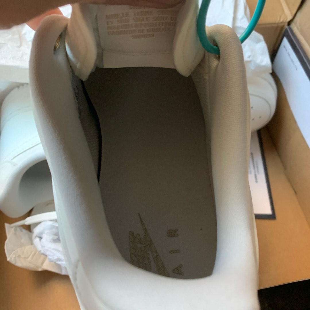 custom review-Nike Air Force 1 Low 'White Mini Gold Swooshes' Women's