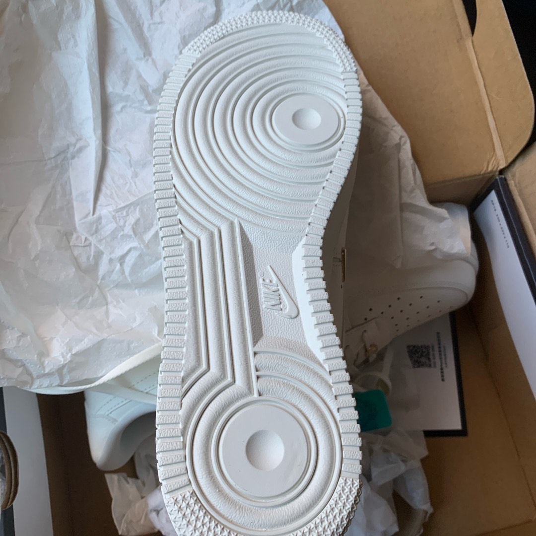 custom review-Nike Air Force 1 Low 'White Mini Gold Swooshes' Women's