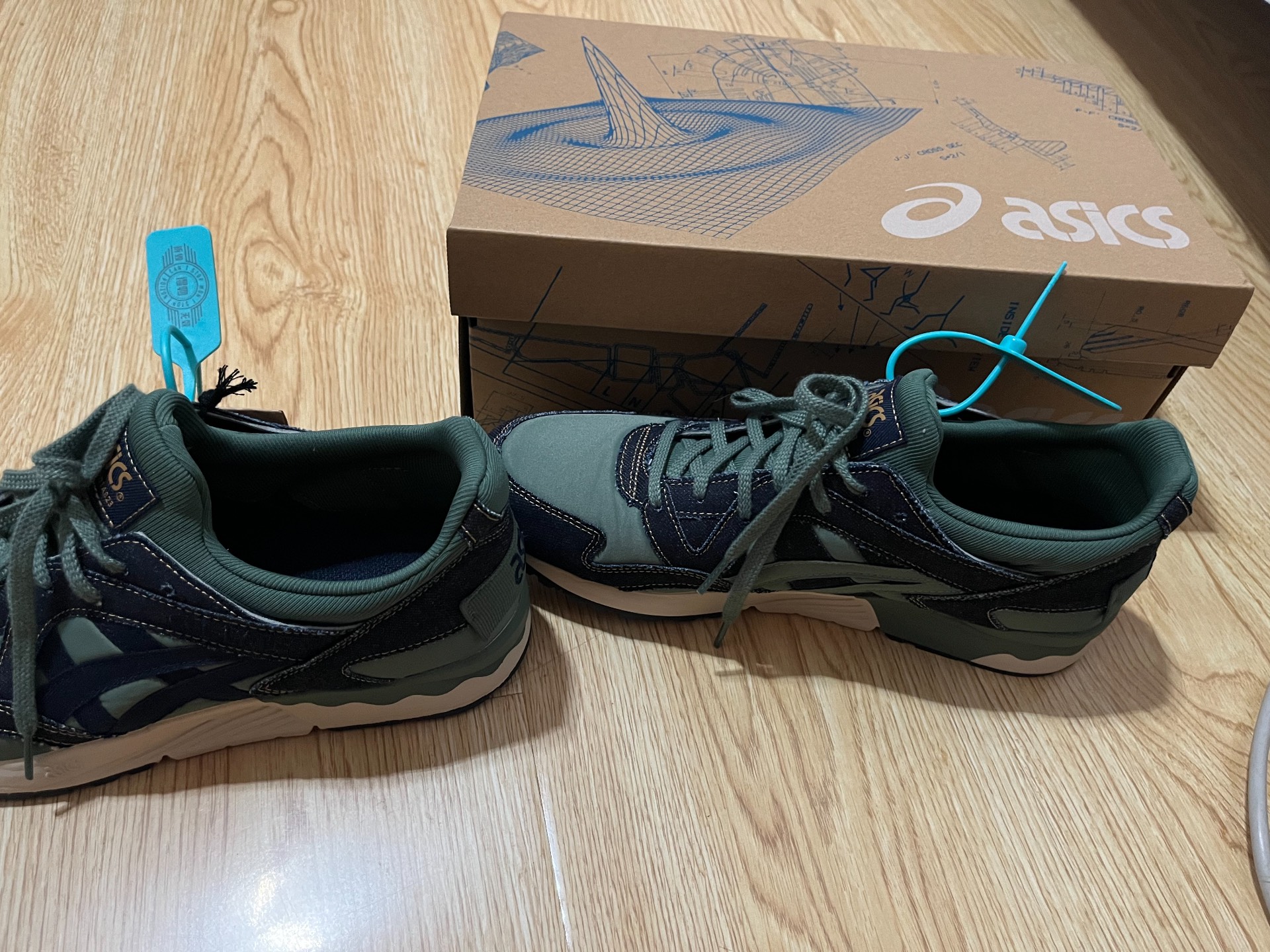 custom review-Asics Gel Lyte 5 Low Топ Повседневные Беговые Кроссовки Мужские Зеленые Черные