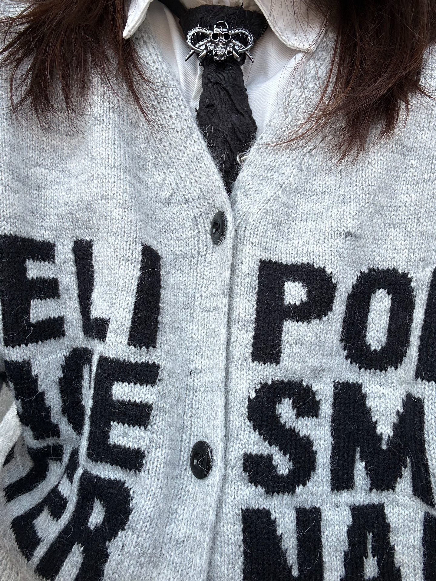 custom review-HELIPORT Кашемир Свитер Унисекс Серый