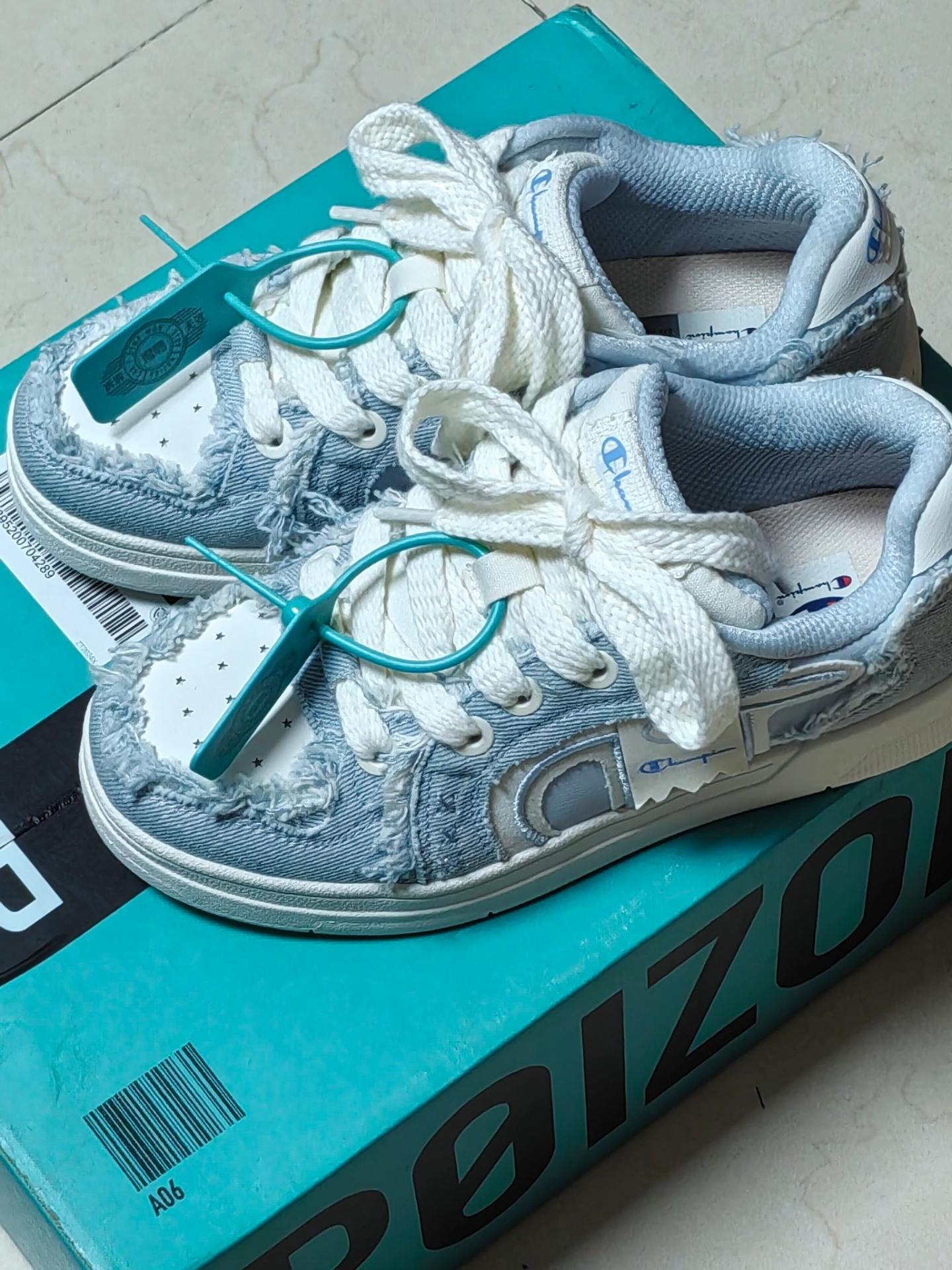 custom review-Champion Low Top Скейтборд Кроссовки Unisex Light Blue