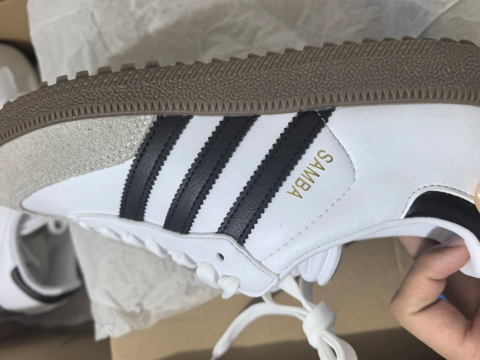 custom review-Adidas Samba Устойчивая к истиранию Низкая Обувь для гольфа Унисекс Белый Черный