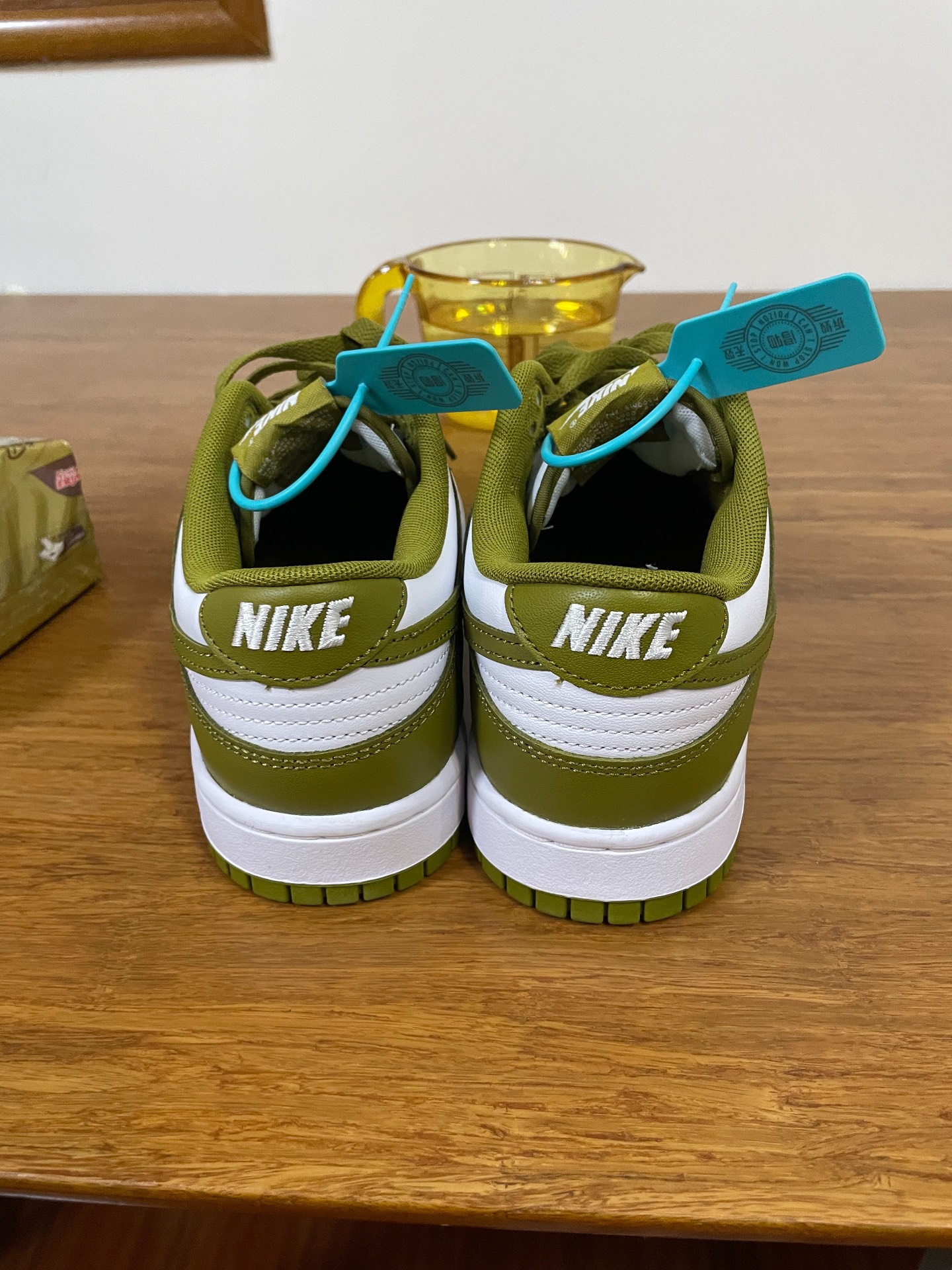 custom review-Nike Dunk 'Тихоокеанский Лесной мшистый' Slip-resistant Abrasion-resistant Low Top Скейтборд Кроссовки Мужские Зеленый Белый