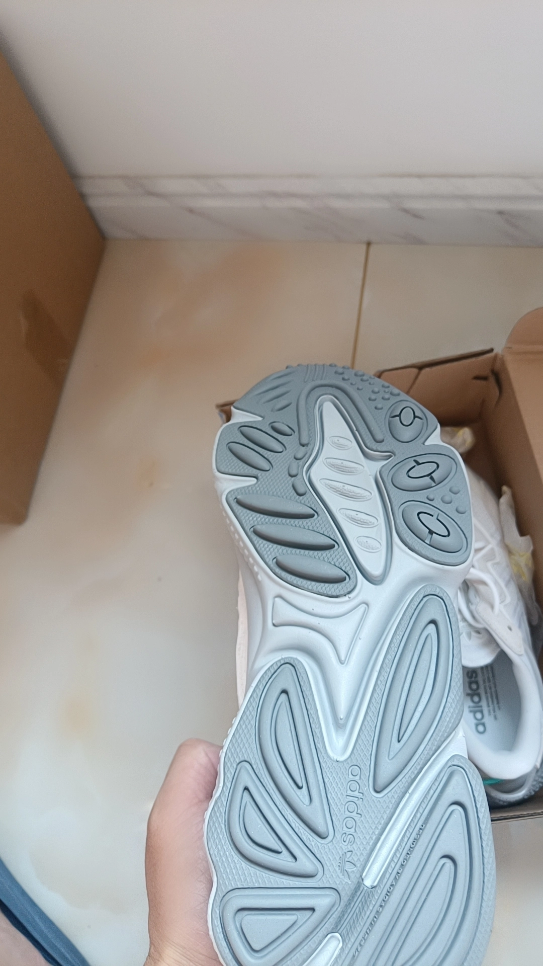 custom review-Adidas Originals Ozweego Slip-resistant Low Top Повседневная обувь Унисекс Серый Белый